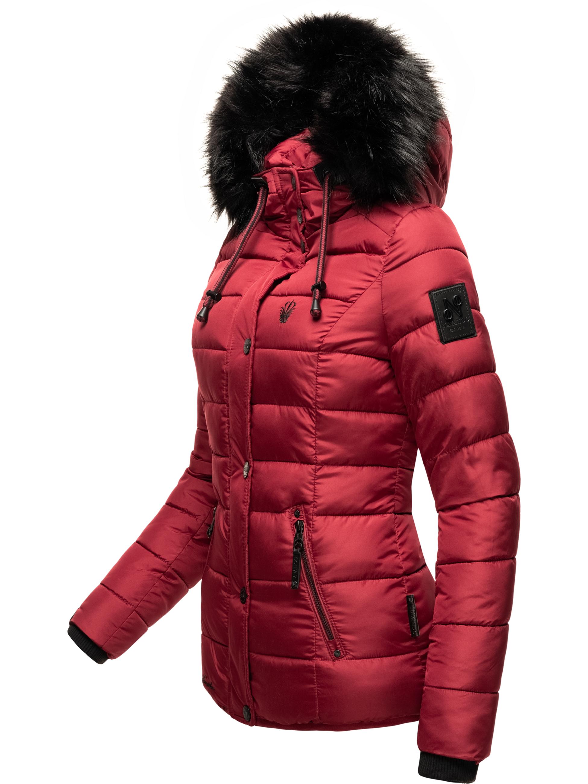 Winter Steppjacke mit abnehmbarer Kapuze "Zuckerbiene" Bordeaux