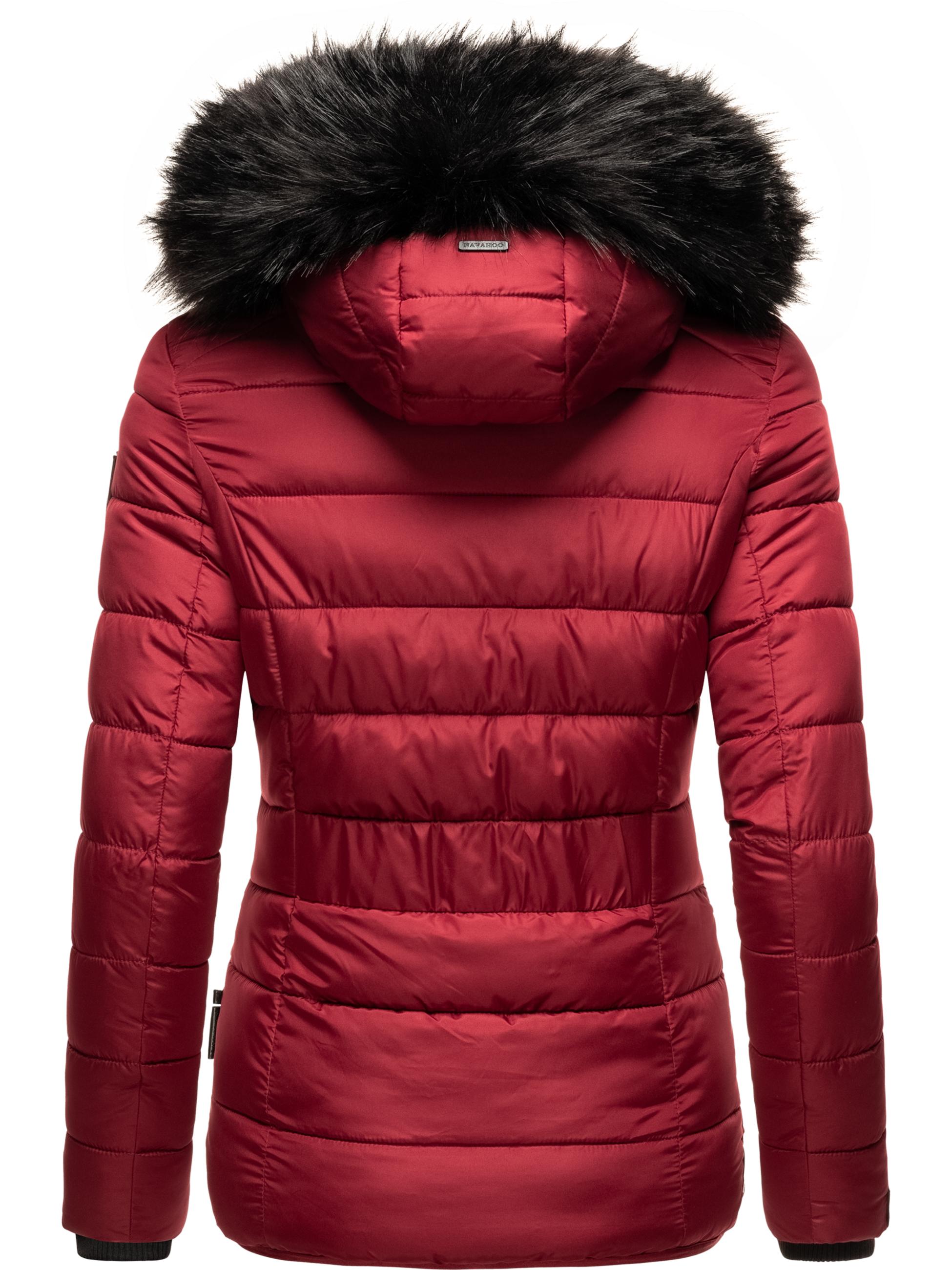 Winter Steppjacke mit abnehmbarer Kapuze "Zuckerbiene" Bordeaux