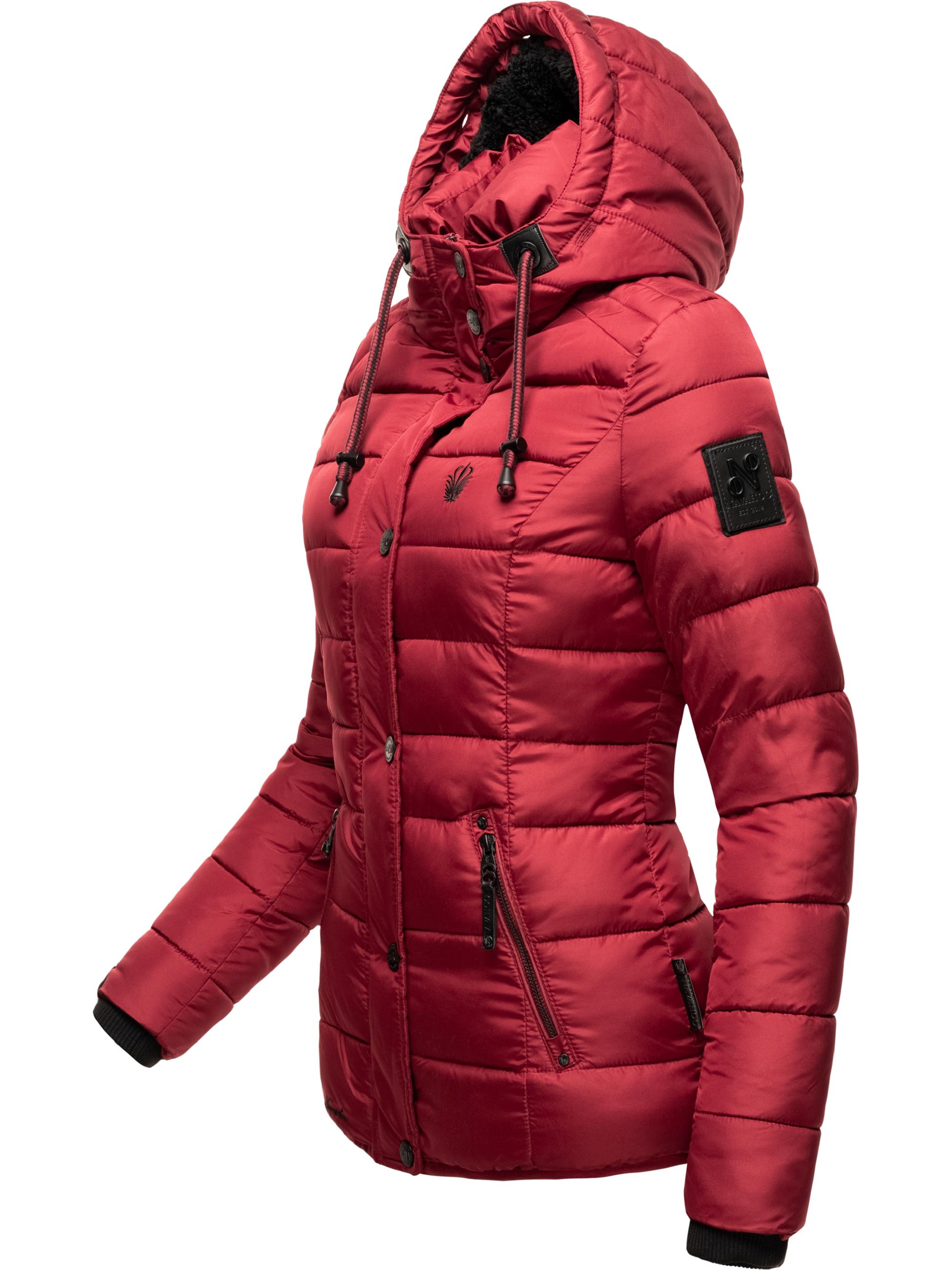 Winter Steppjacke mit abnehmbarer Kapuze "Zuckerbiene" Bordeaux