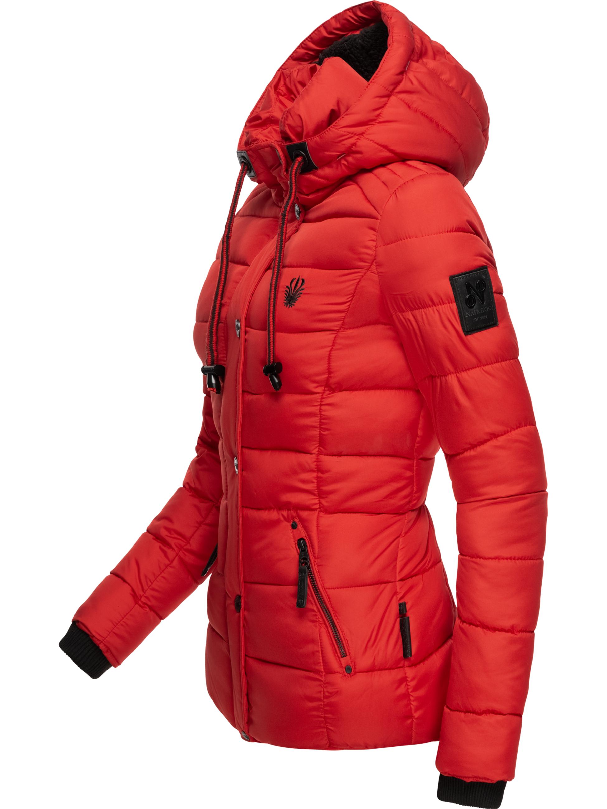 Winter Steppjacke mit abnehmbarer Kapuze "Zuckerbiene" Rot