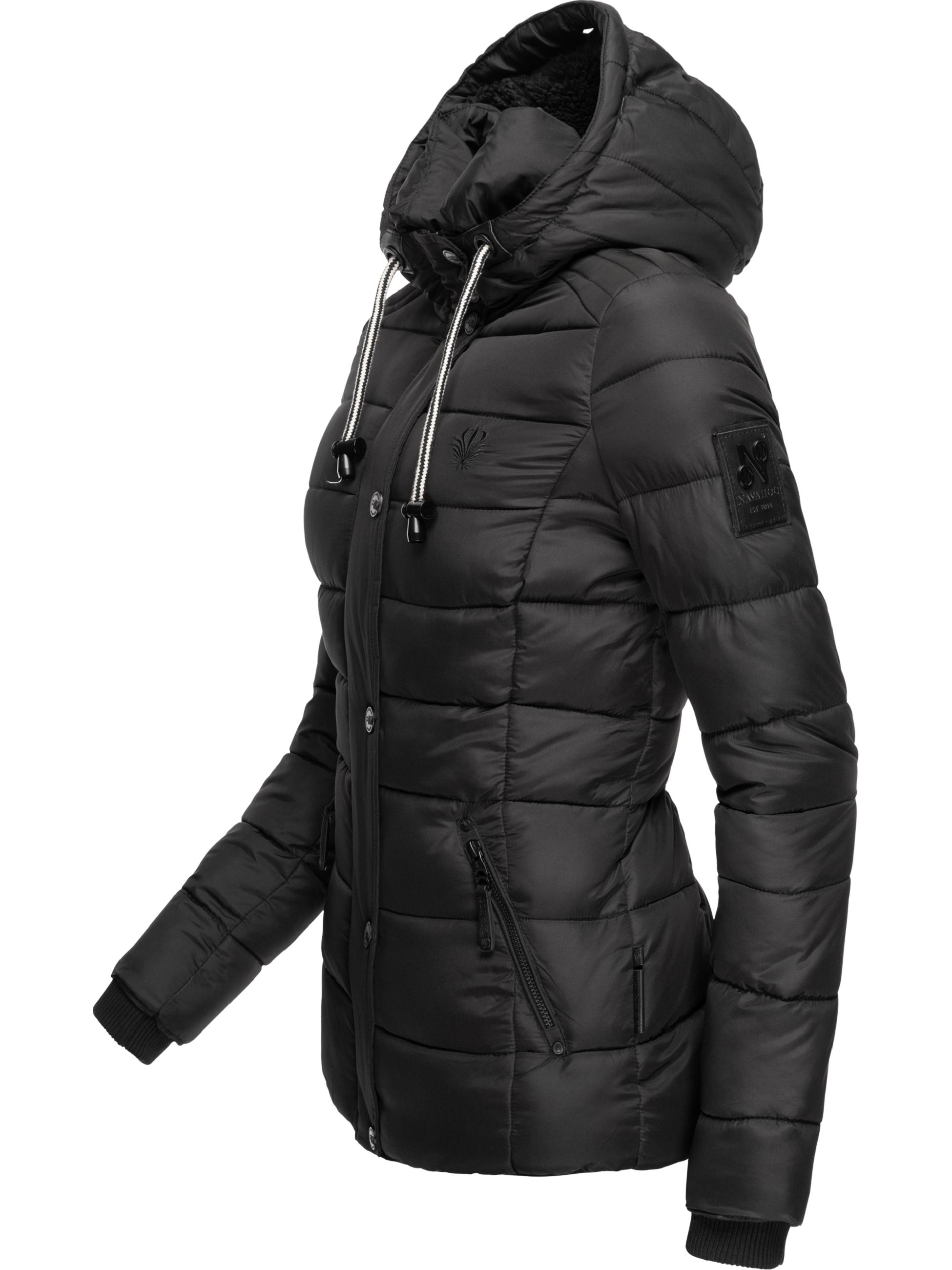 Winter Steppjacke mit abnehmbarer Kapuze "Zuckerbiene" Schwarz