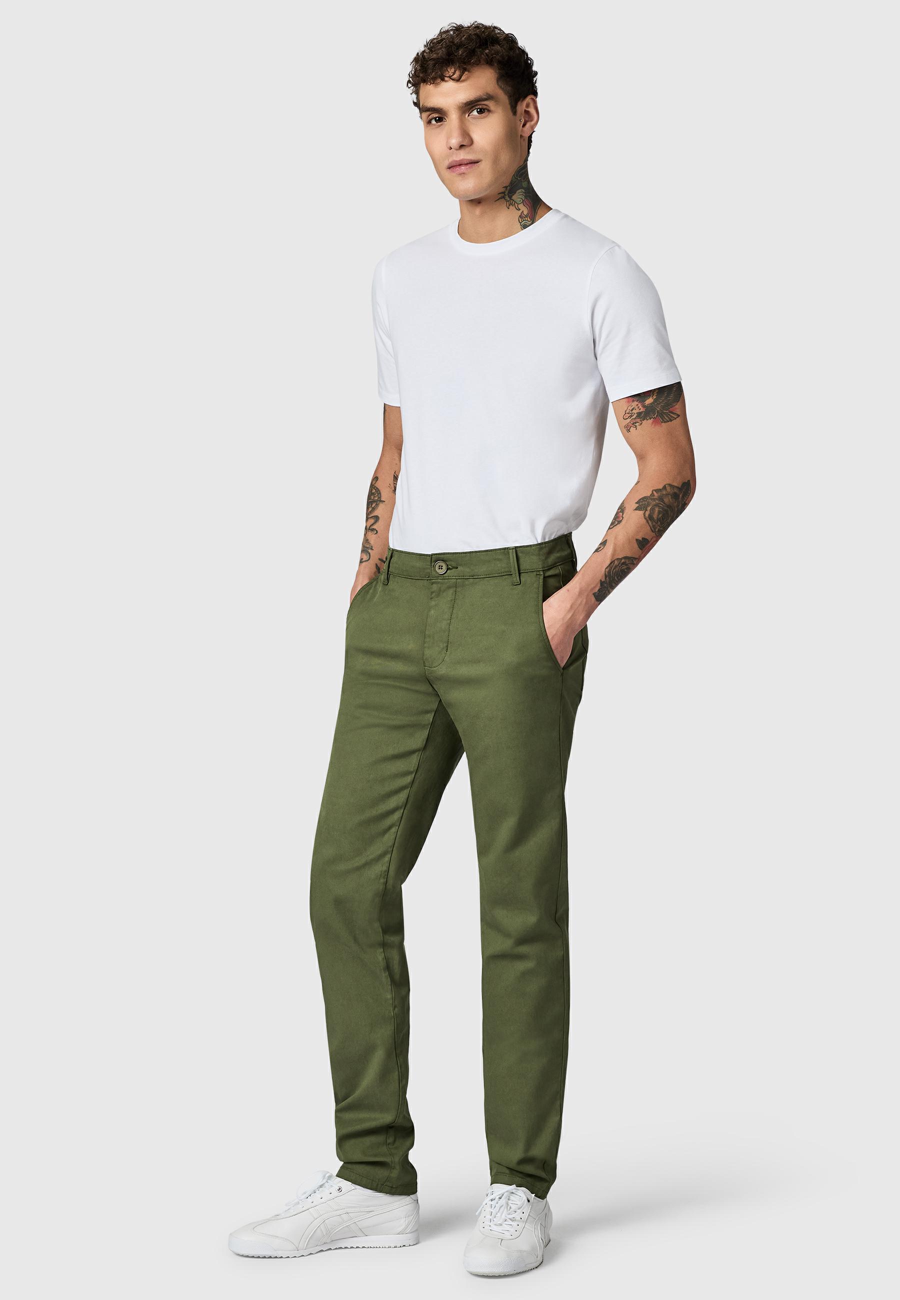 Lange Chino-Hose "Astron" Tapered Fit Fusion Olive
