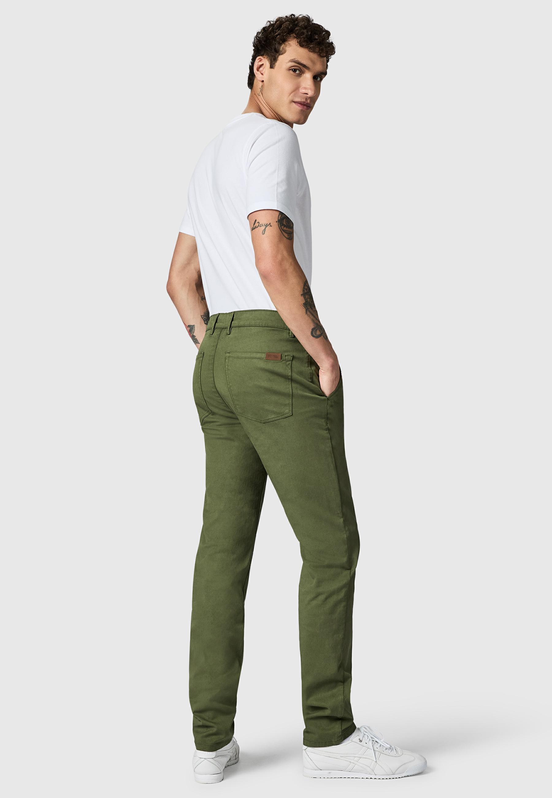 Lange Chino-Hose "Astron" Tapered Fit Fusion Olive