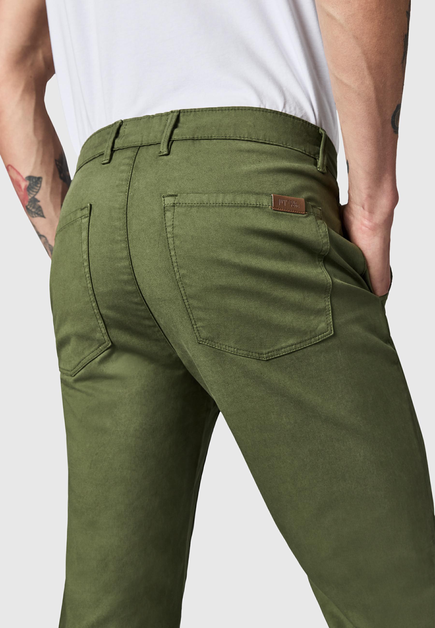 Lange Chino-Hose "Astron" Tapered Fit Fusion Olive