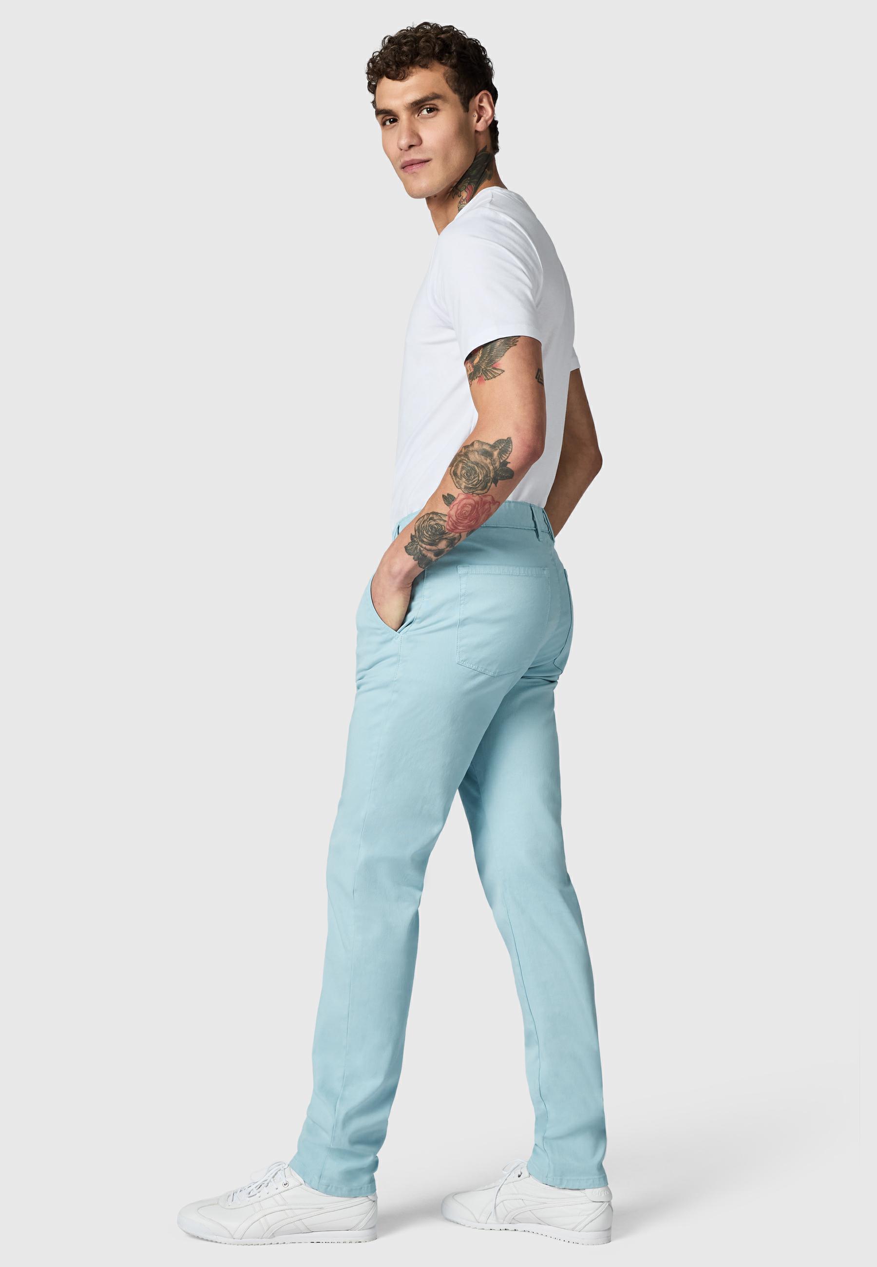 Lange Chino-Hose "Astron" Tapered Fit Ion Blue