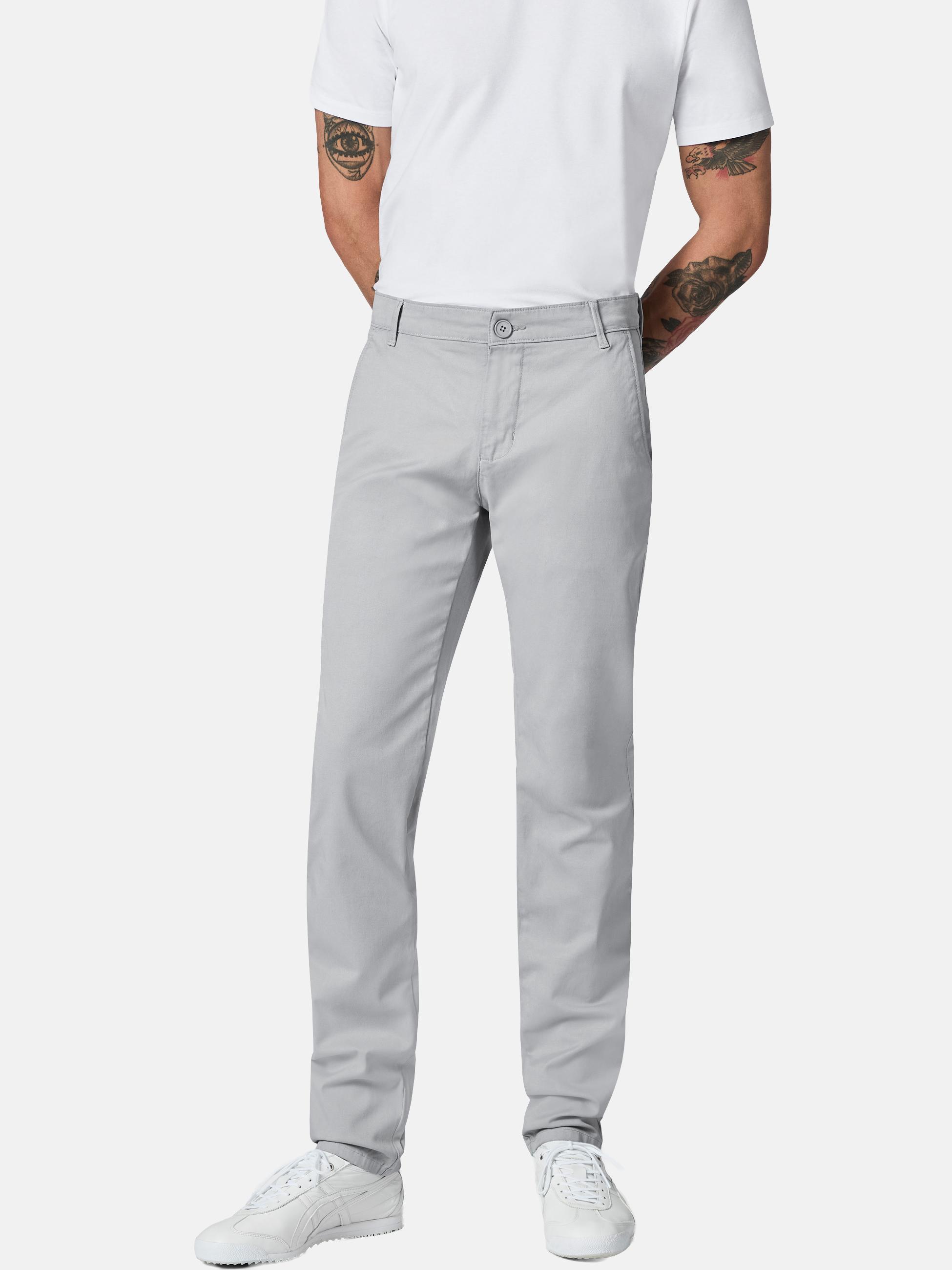 Lange Chino-Hose "Astron" Tapered Fit Meteor Grey