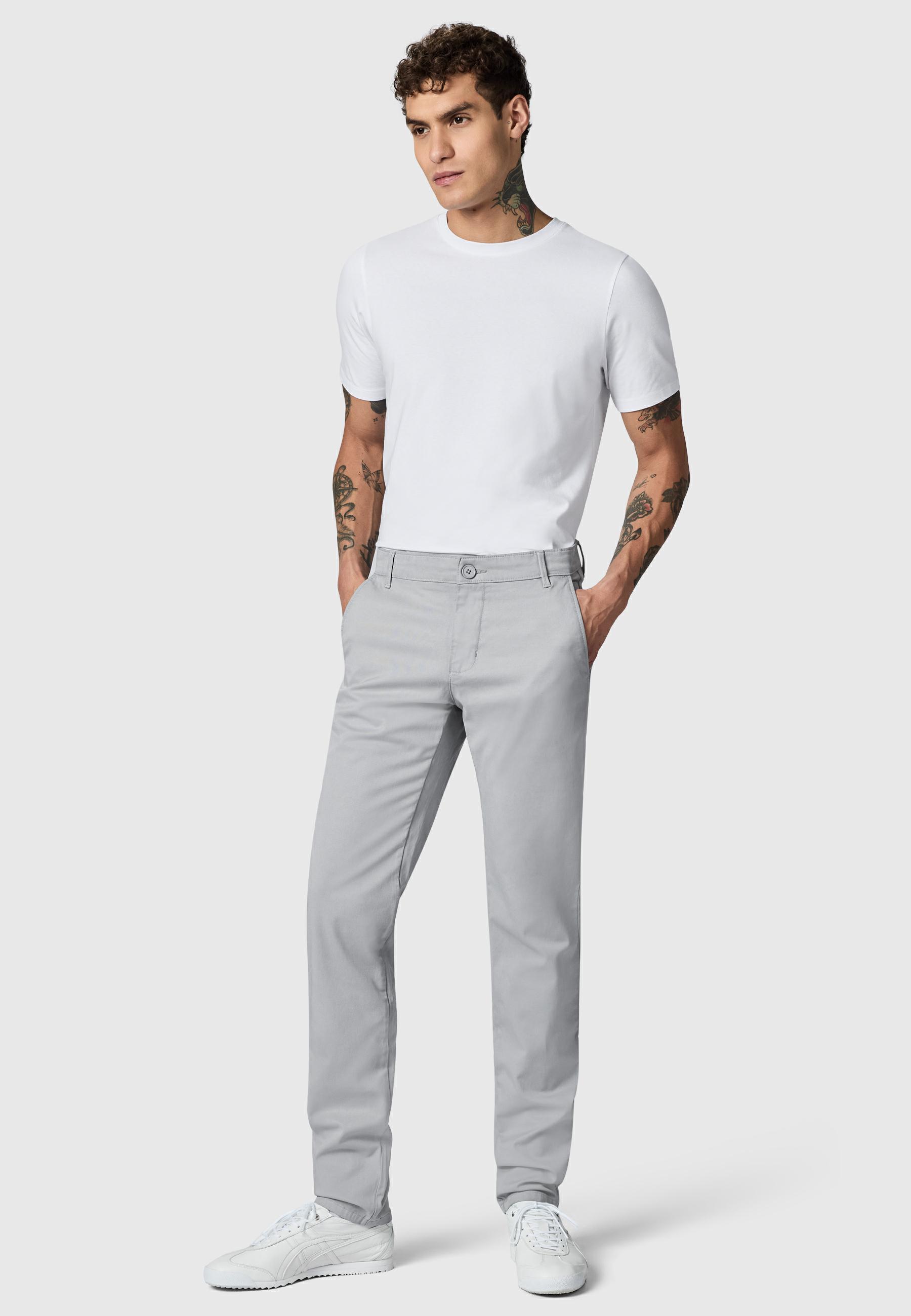 Lange Chino-Hose "Astron" Tapered Fit Meteor Grey