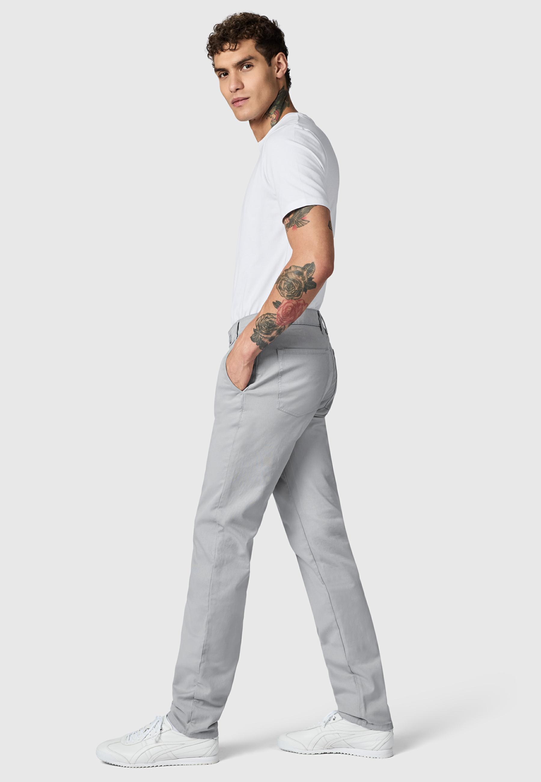 Lange Chino-Hose "Astron" Tapered Fit Meteor Grey