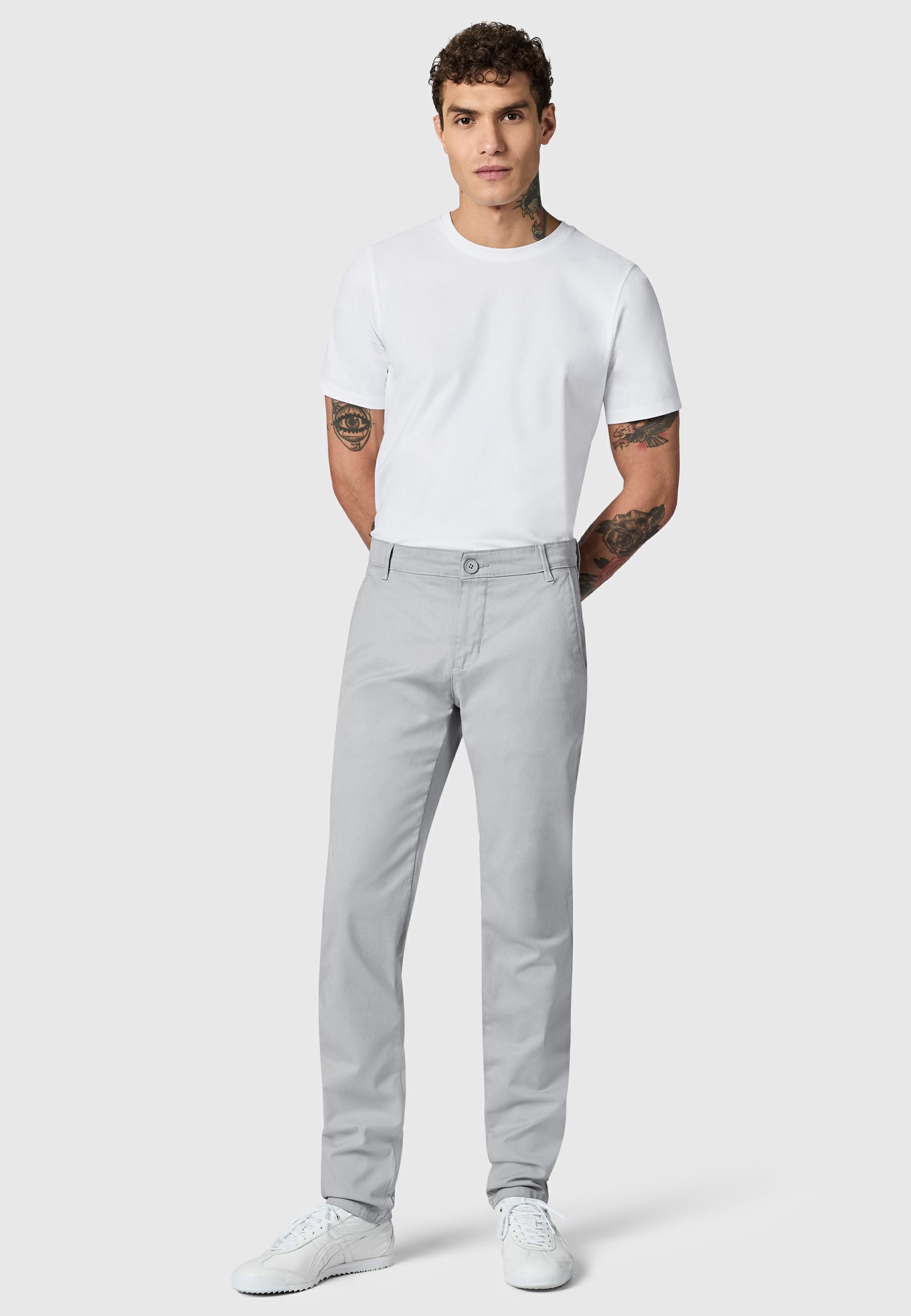Lange Chino-Hose "Astron" Tapered Fit Meteor Grey