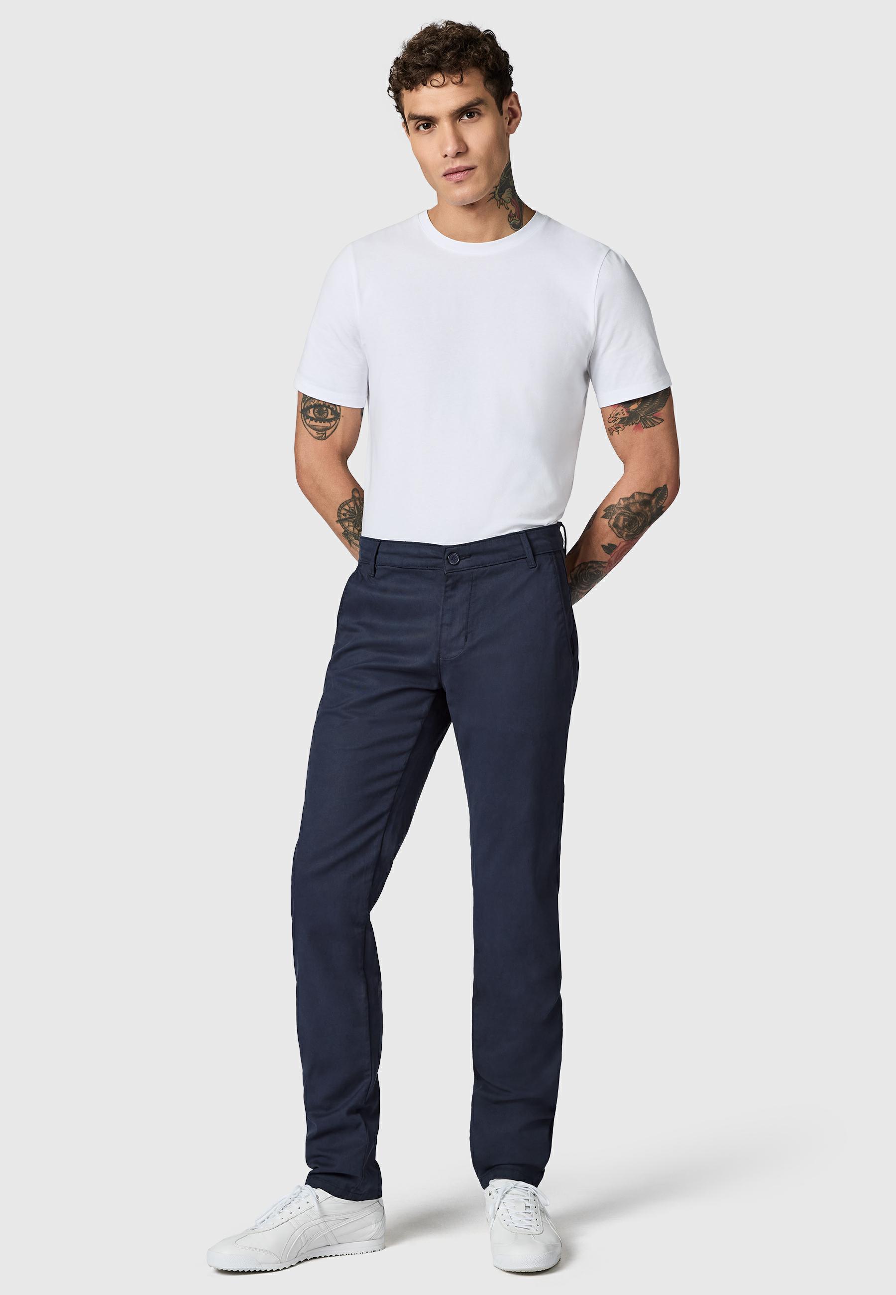 Lange Chino-Hose "Astron" Tapered Fit Warp Navy