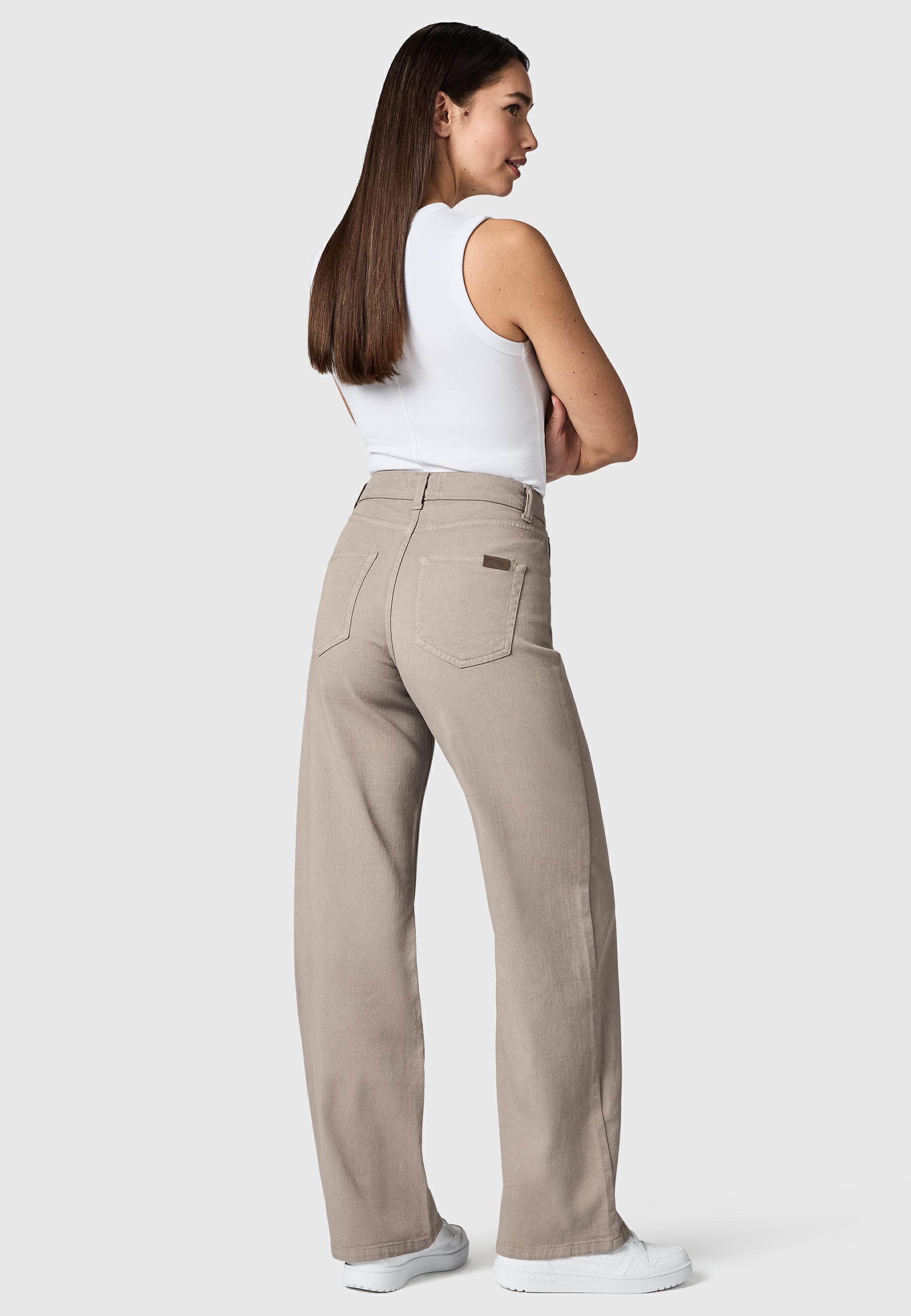 Lange Hose "Cyrele" Wide Leg Comet Taupe