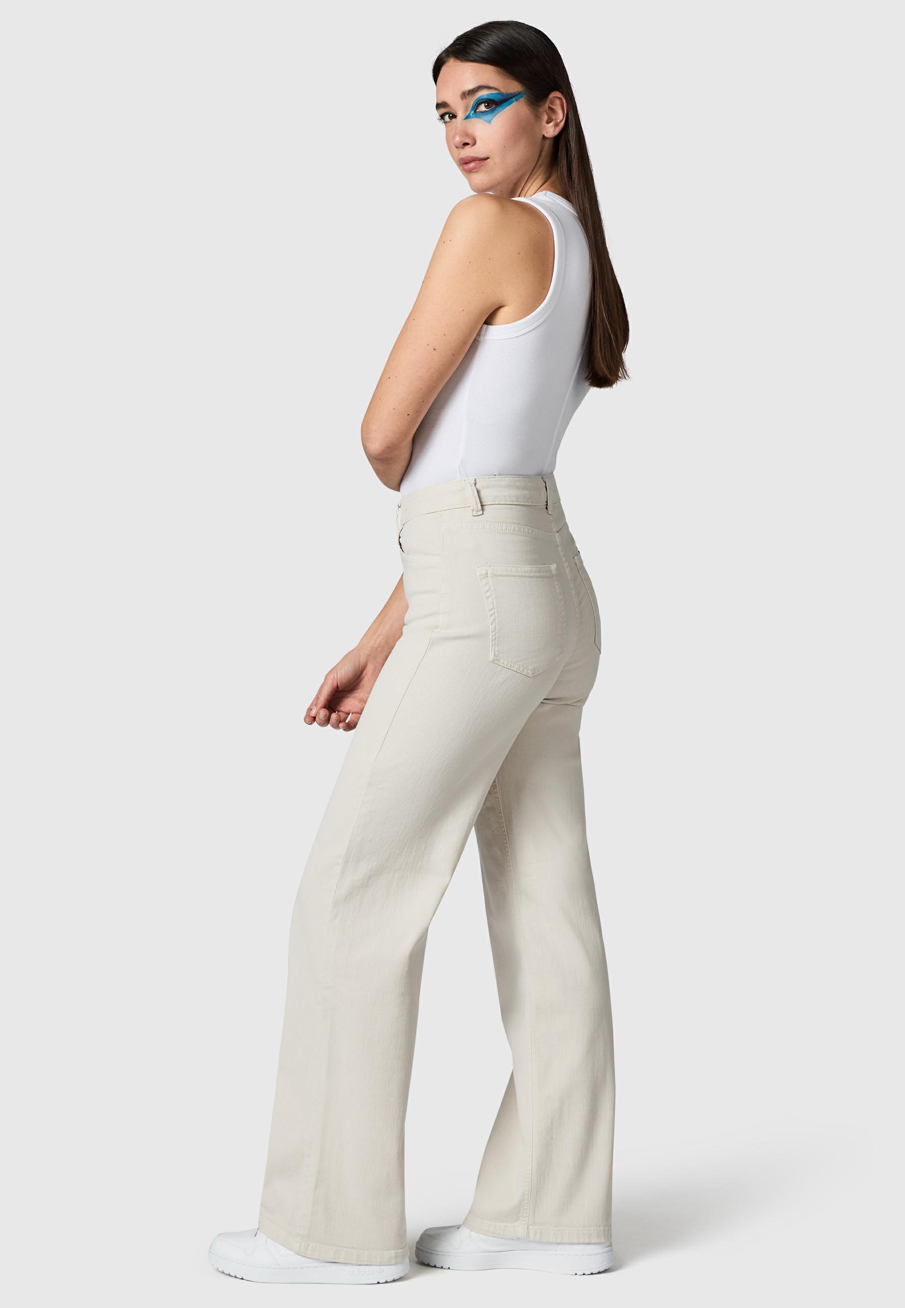 Lange Hose "Cyrele" Wide Leg Orbit Sand