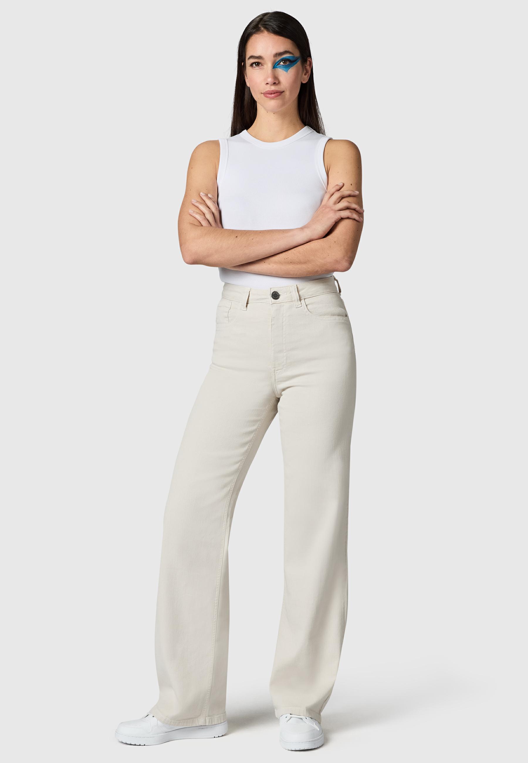 Lange Hose "Cyrele" Wide Leg Orbit Sand