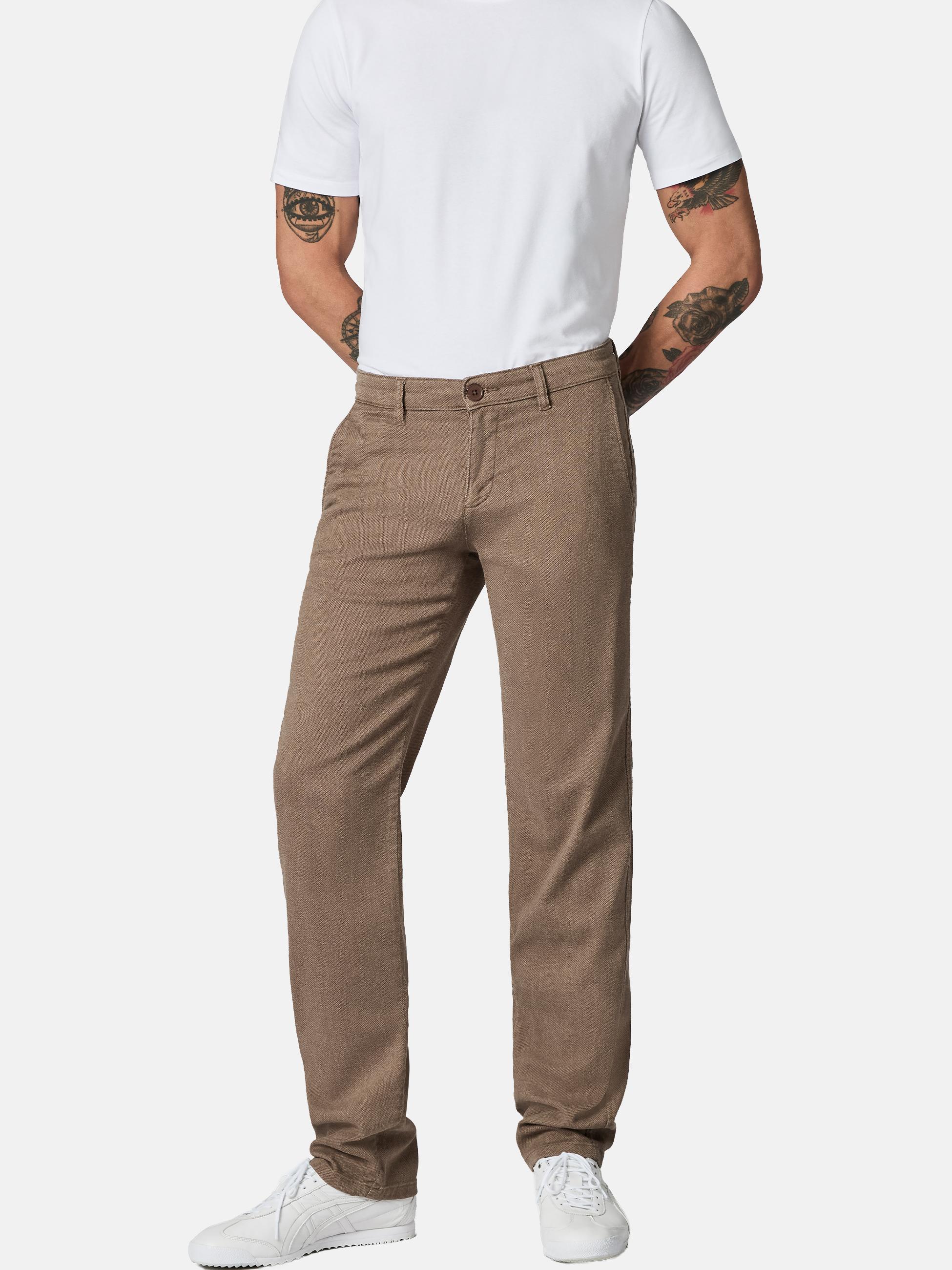 Lange Chinohose "Helikon" Tapered Fit Stardust Brown