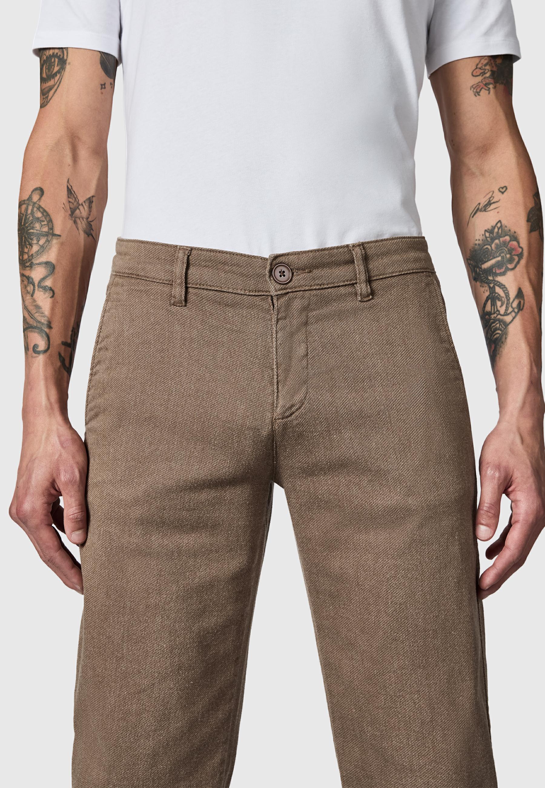 Lange Chinohose "Helikon" Tapered Fit Stardust Brown