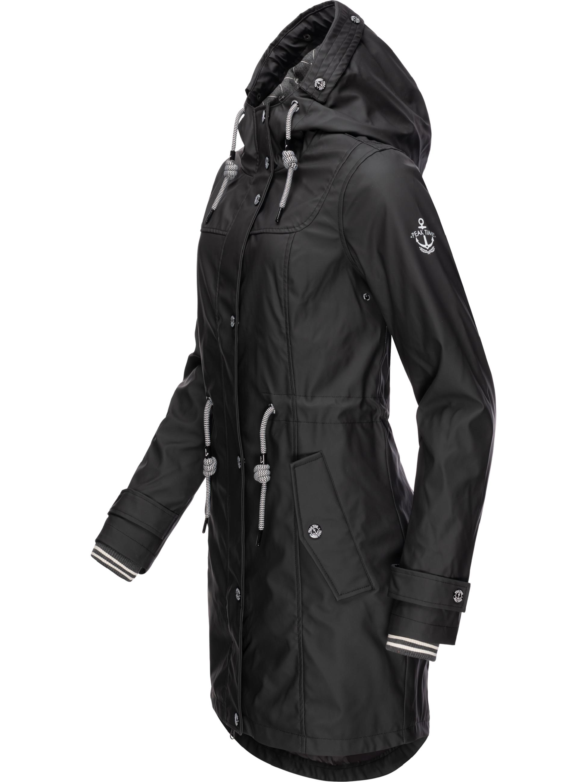 Regenjacke Regenmantel "L60041" Schwarz21