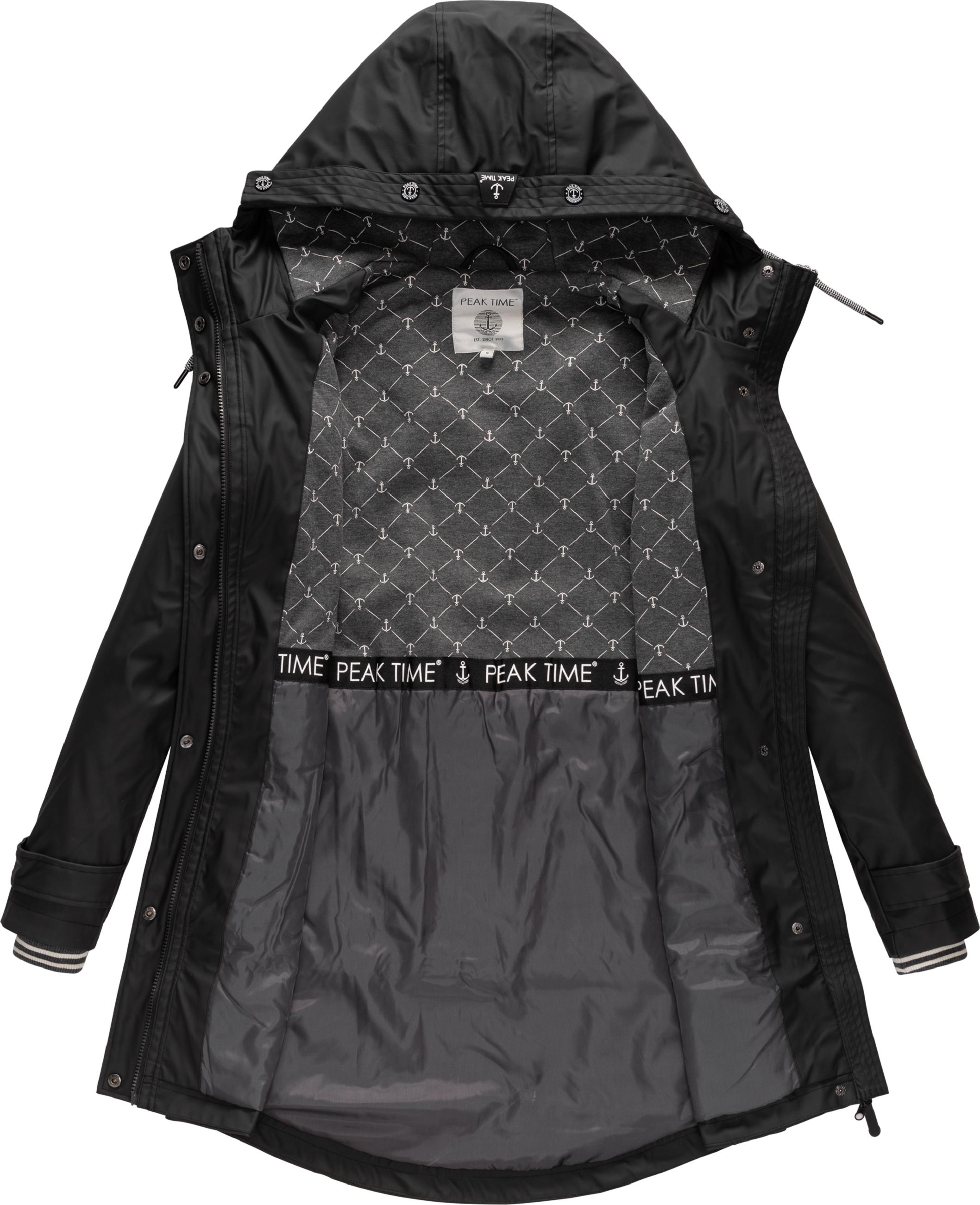 Regenjacke Regenmantel "L60041" Schwarz21