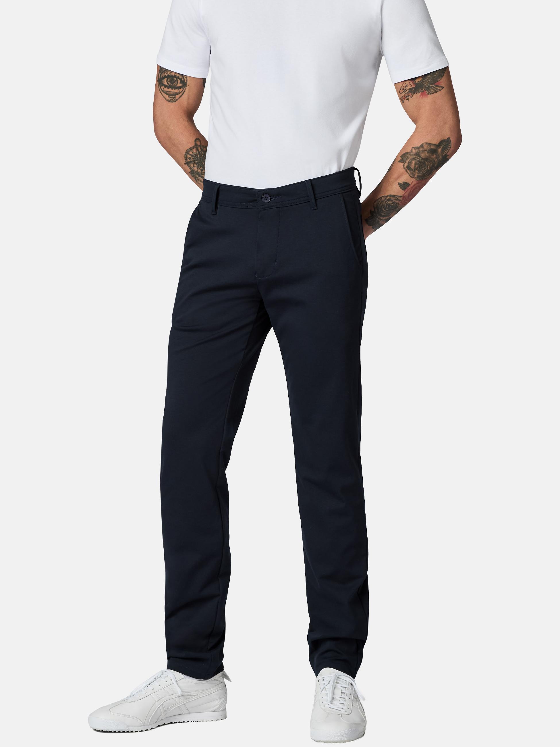 Lange Chino Stoffhose "Meteon" Magnetic Navy