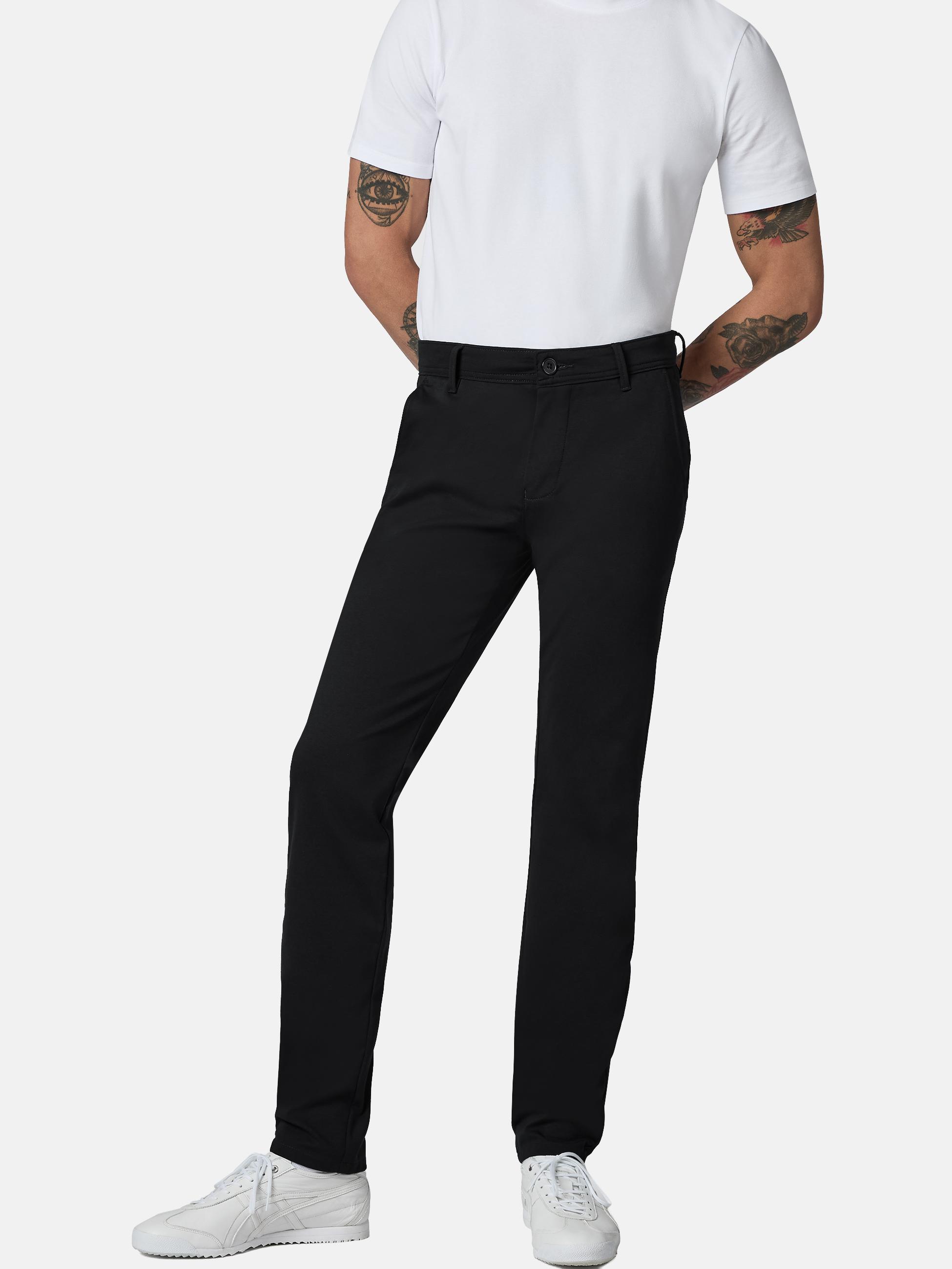 Lange Chino Stoffhose "Meteon" Phantom Black