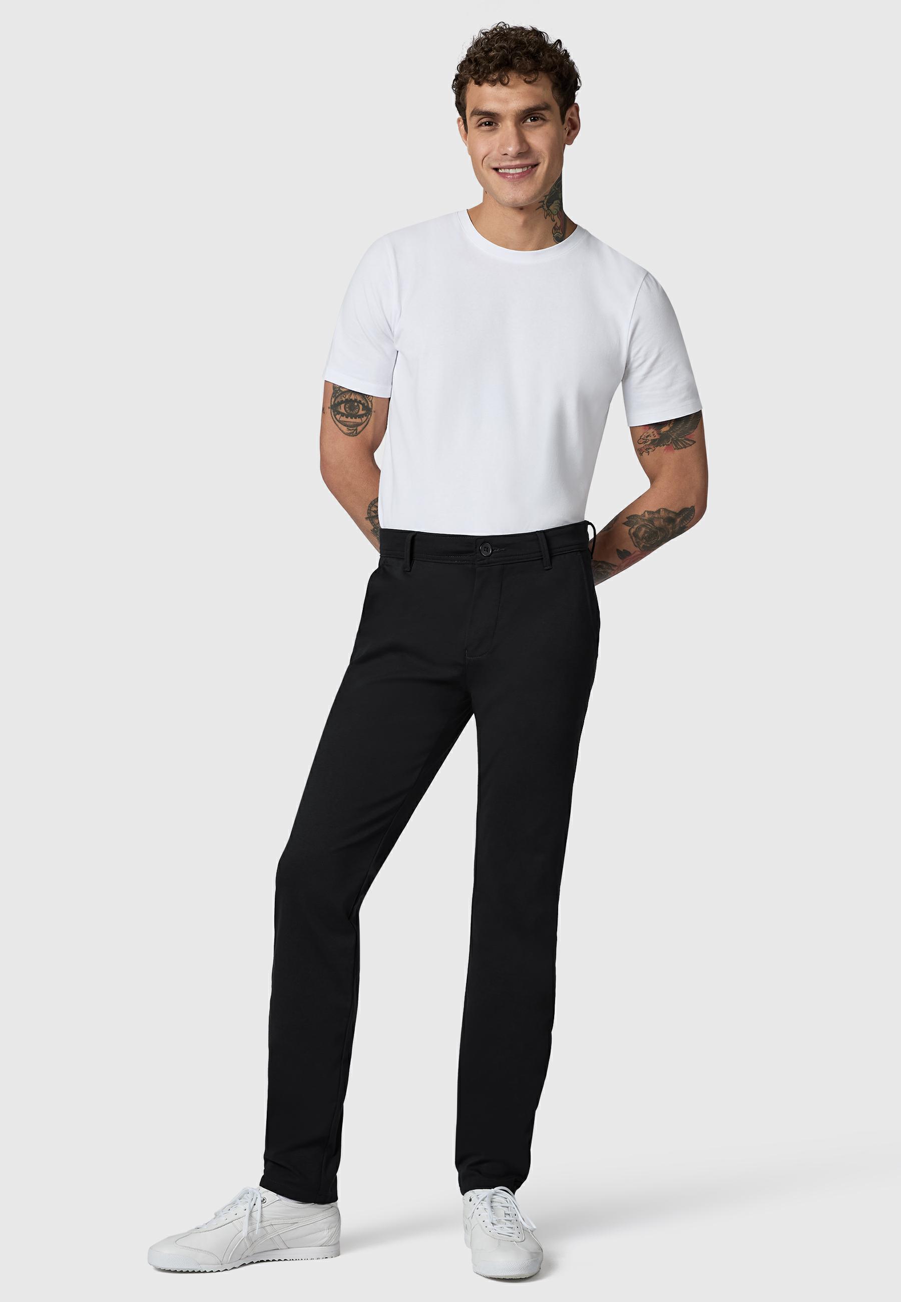 Lange Chino Stoffhose "Meteon" Phantom Black
