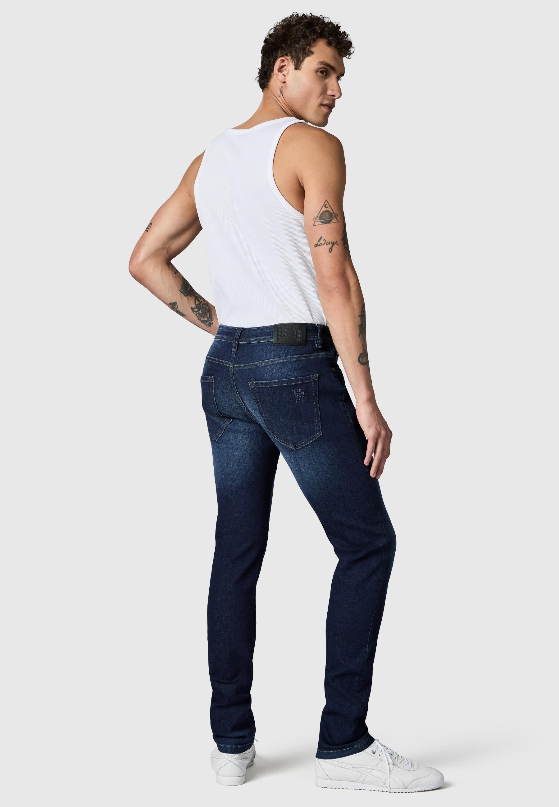 Destroyed Jeans "München" Slim Fit Dark Blue