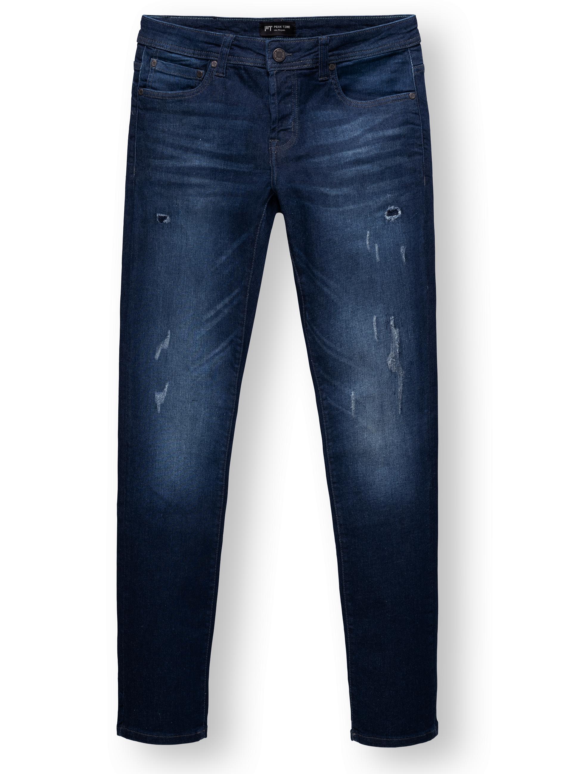 Destroyed Jeans "München" Slim Fit Dark Blue