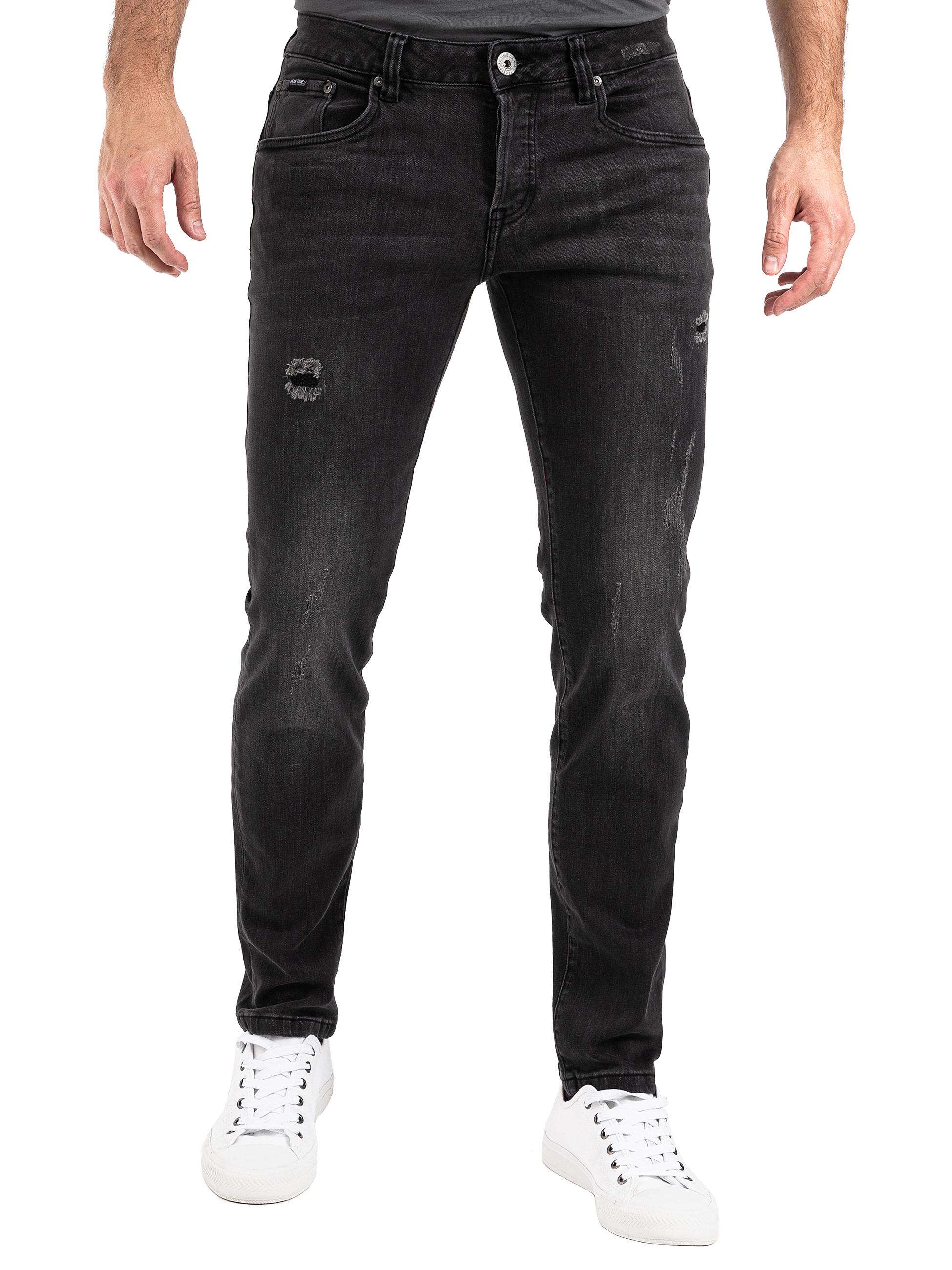 Slim Fit Jeans mit elastischem Bund "München" Dark Grey