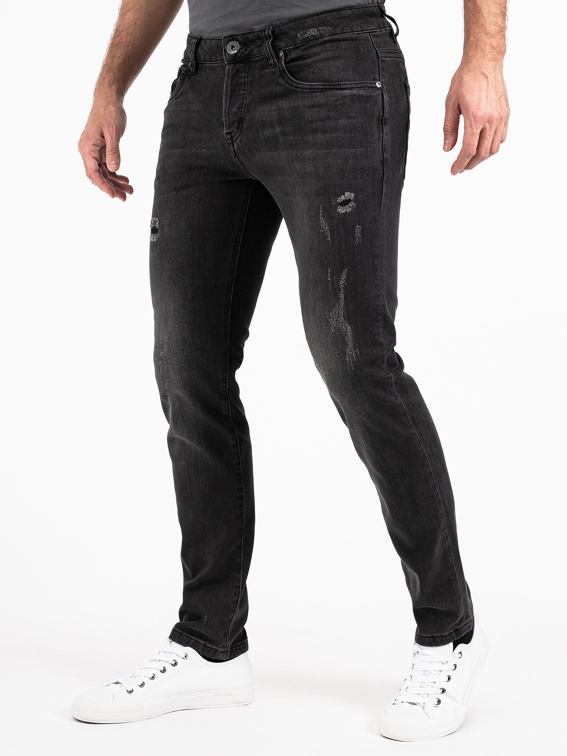 Slim Fit Jeans mit elastischem Bund "München" Dark Grey