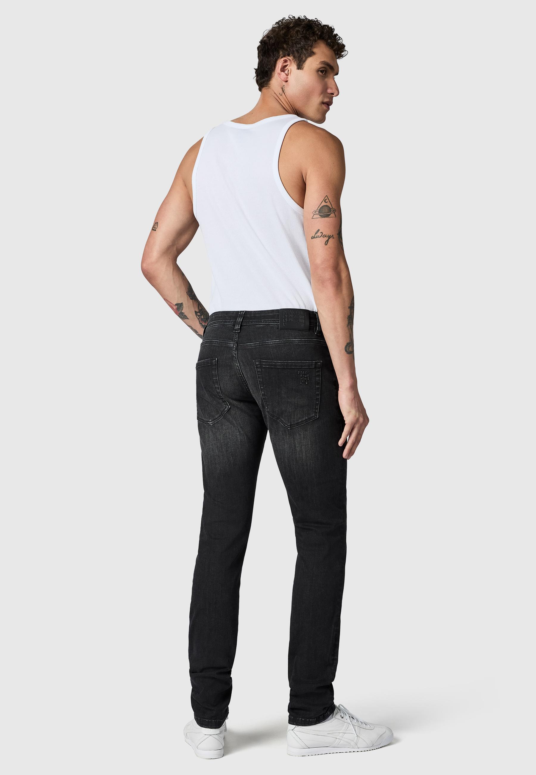 Destroyed Jeans "München" Slim Fit Dark Grey