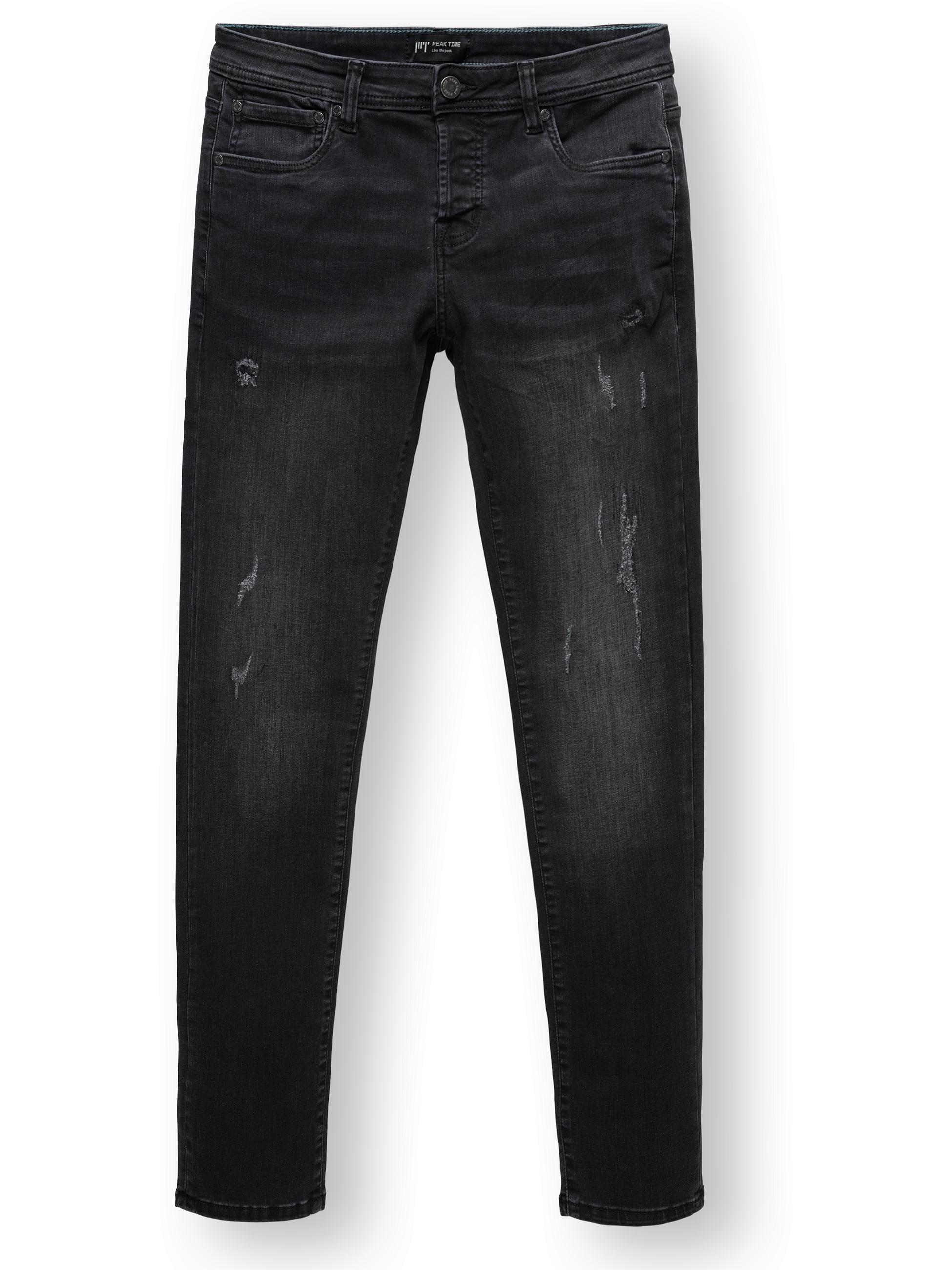 Destroyed Jeans "München" Slim Fit Dark Grey