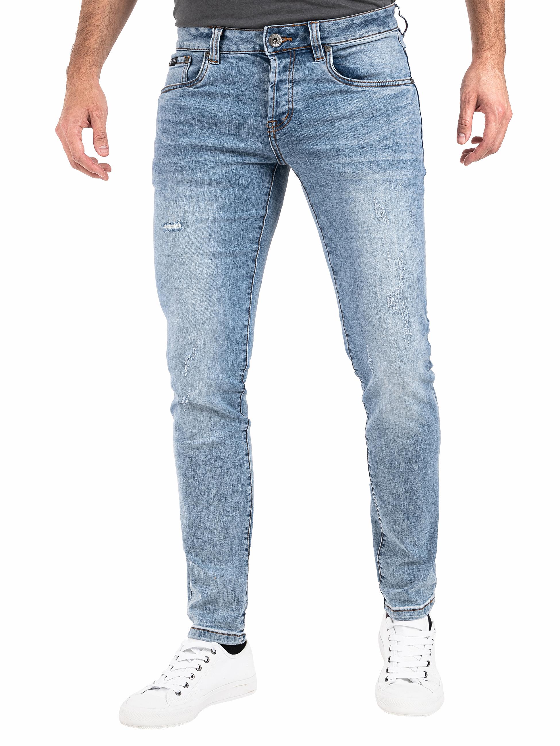 Slim Fit Jeans mit elastischem Bund "München" Light Blue