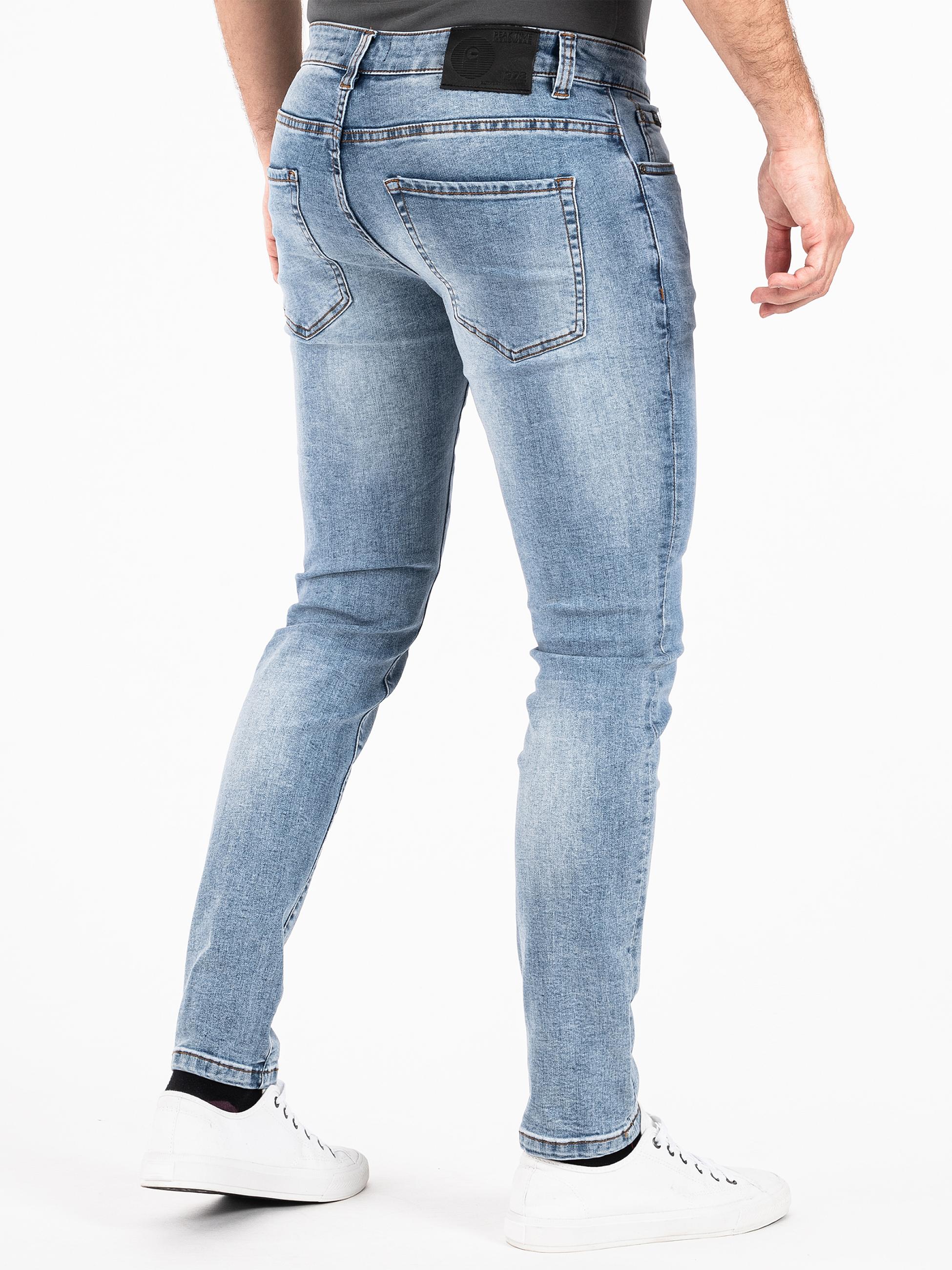 Slim Fit Jeans mit elastischem Bund "München" Light Blue