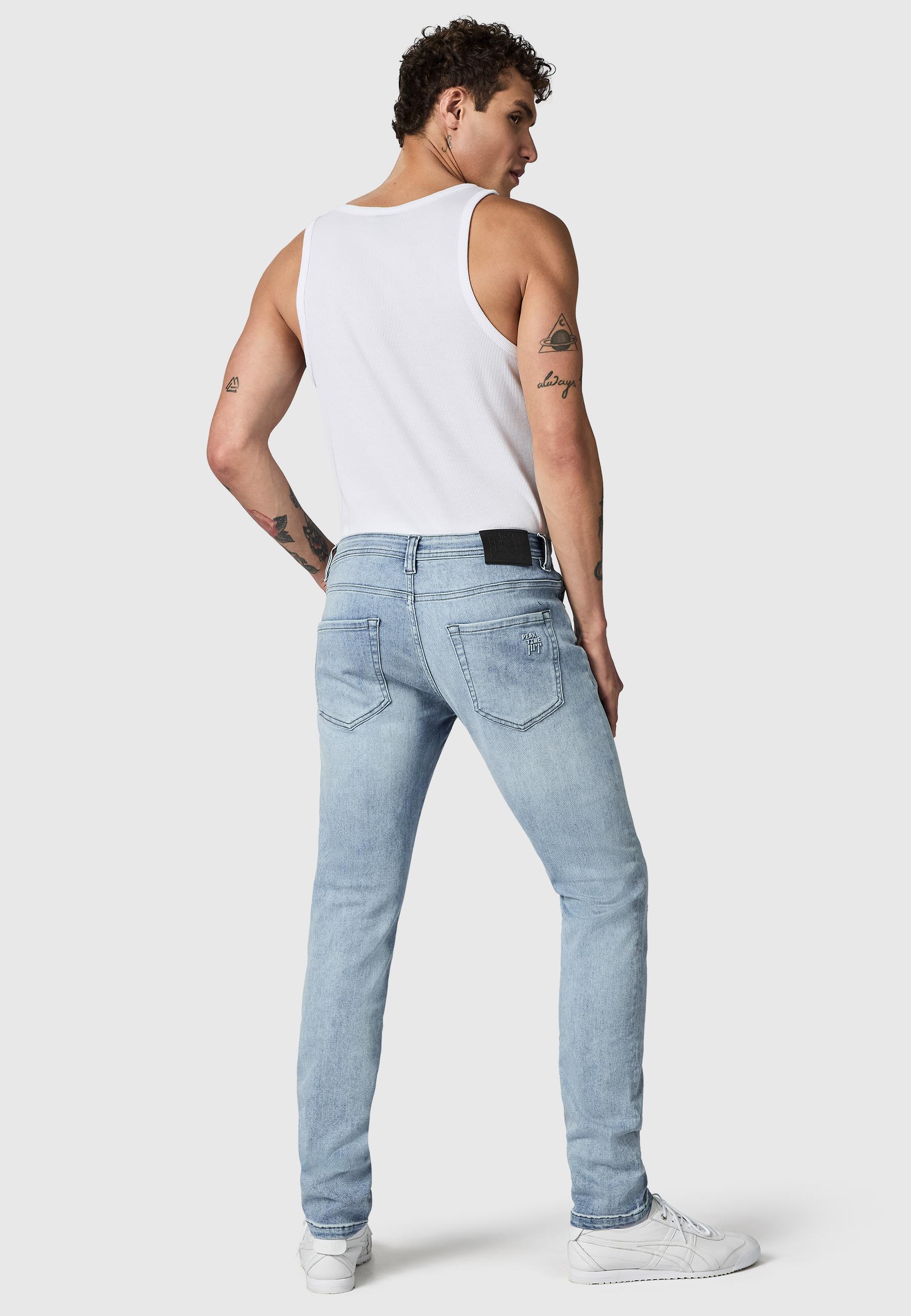 Destroyed Jeans "München" Slim Fit Light Blue