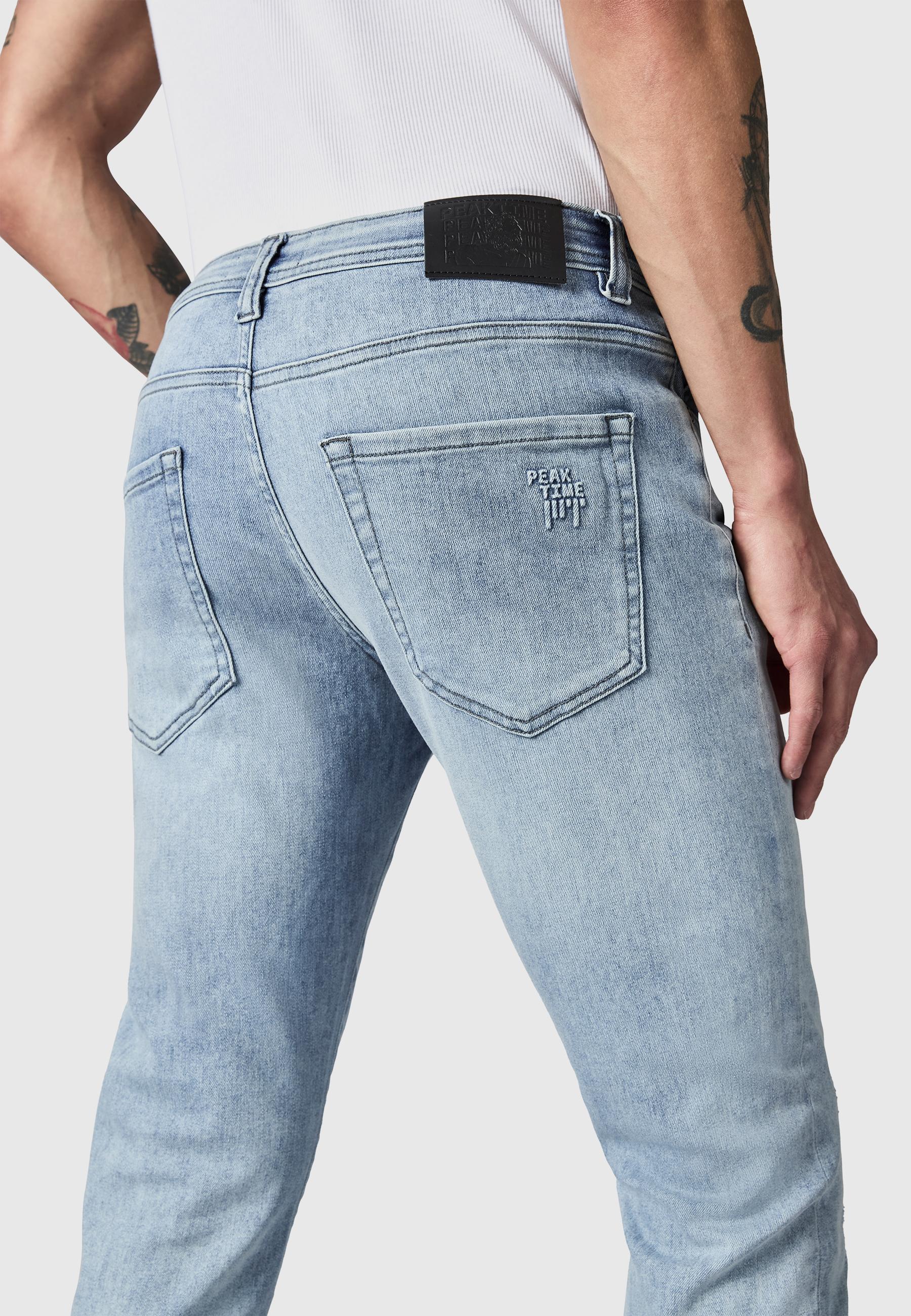 Destroyed Jeans "München" Slim Fit Light Blue