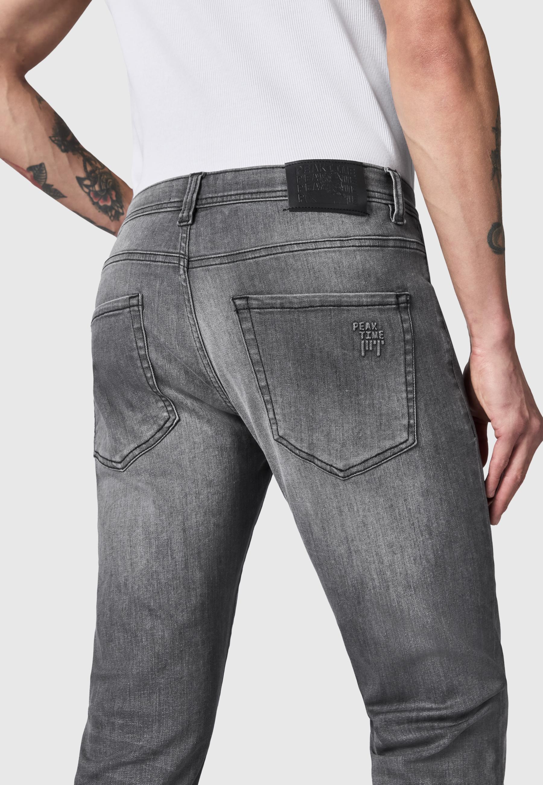 Destroyed Jeans "München" Slim Fit Light Grey