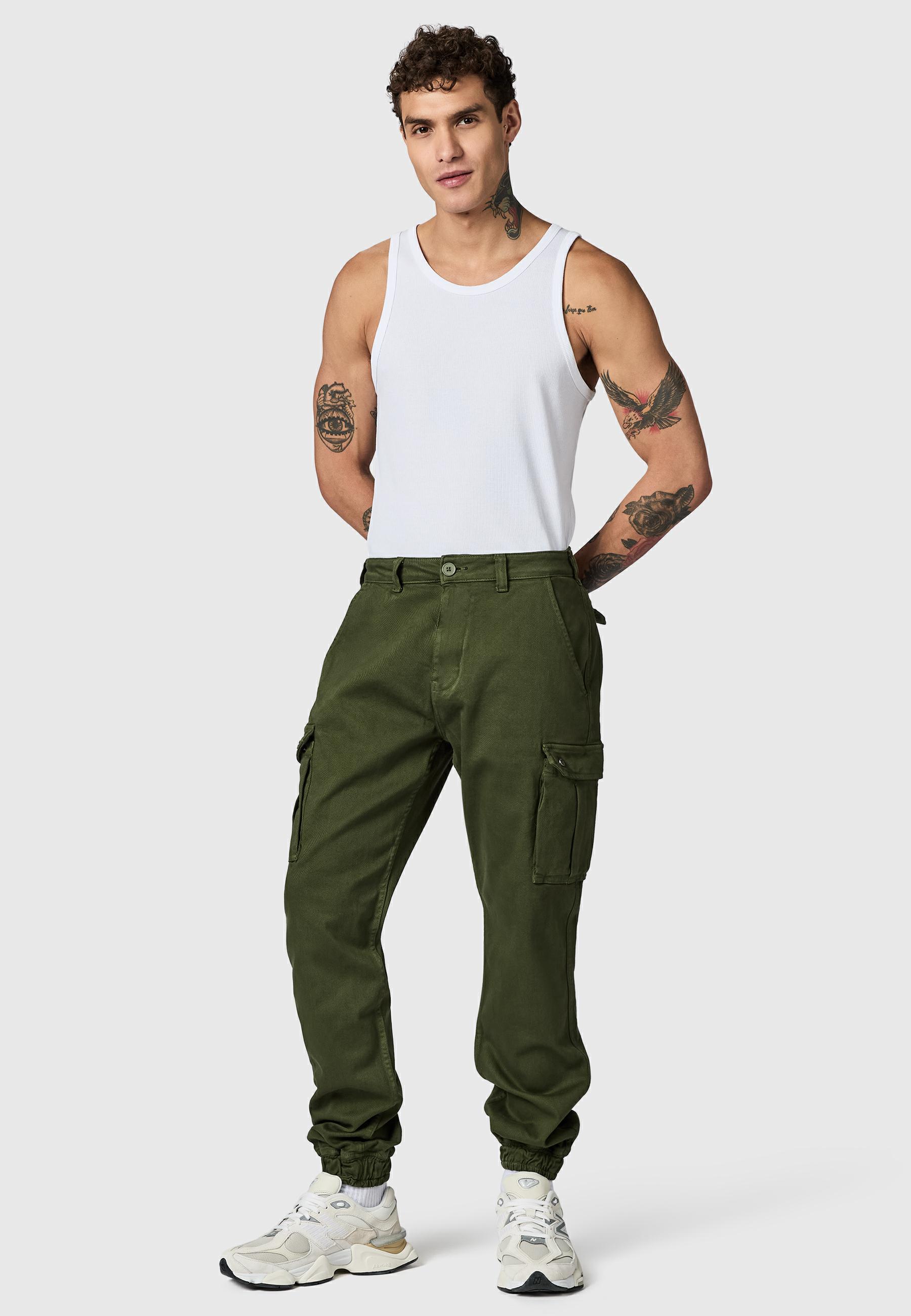 Lange Cargo-Hose "Siwas" Straight Fit Fusion Olive