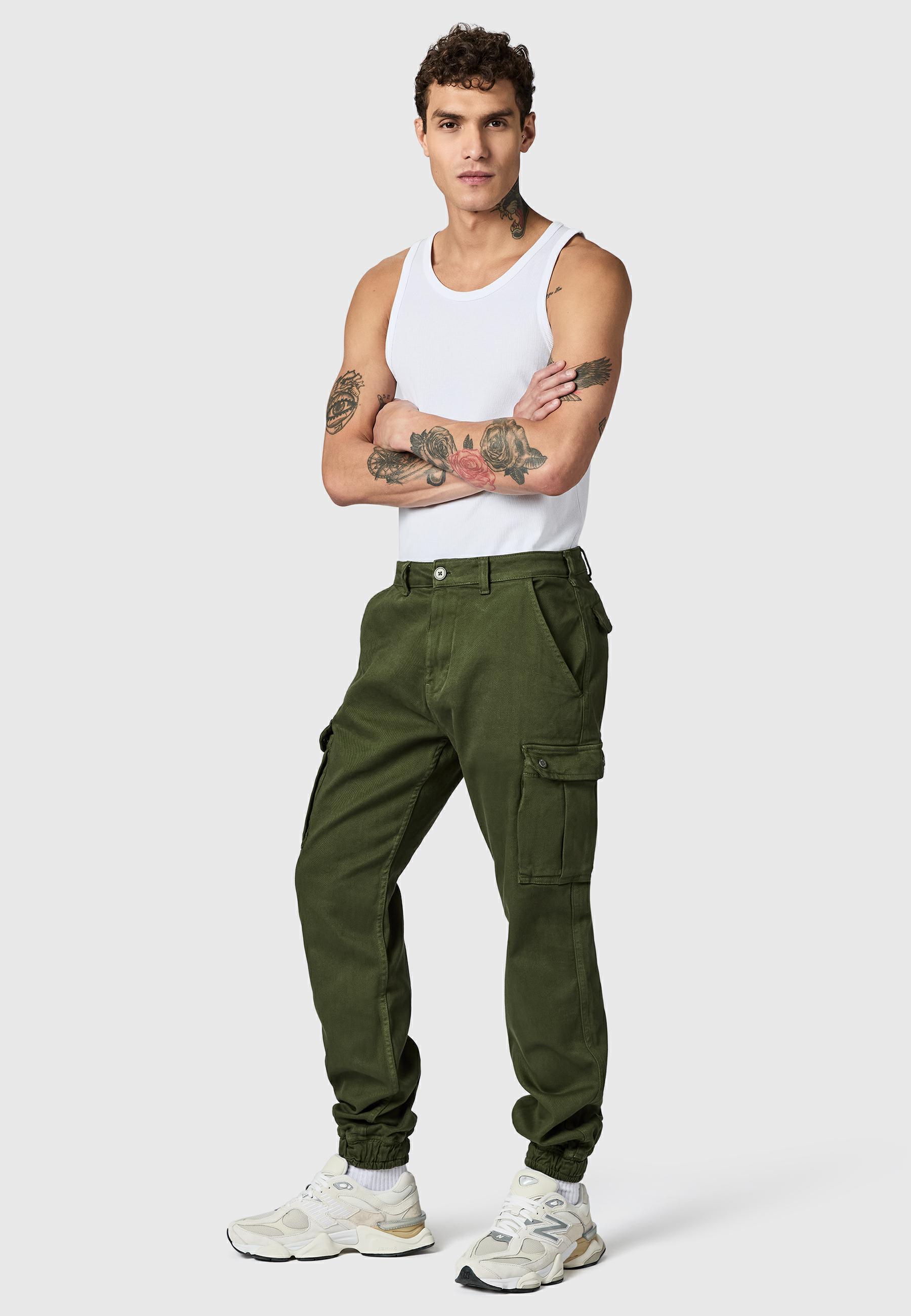 Lange Cargo-Hose "Siwas" Straight Fit Fusion Olive