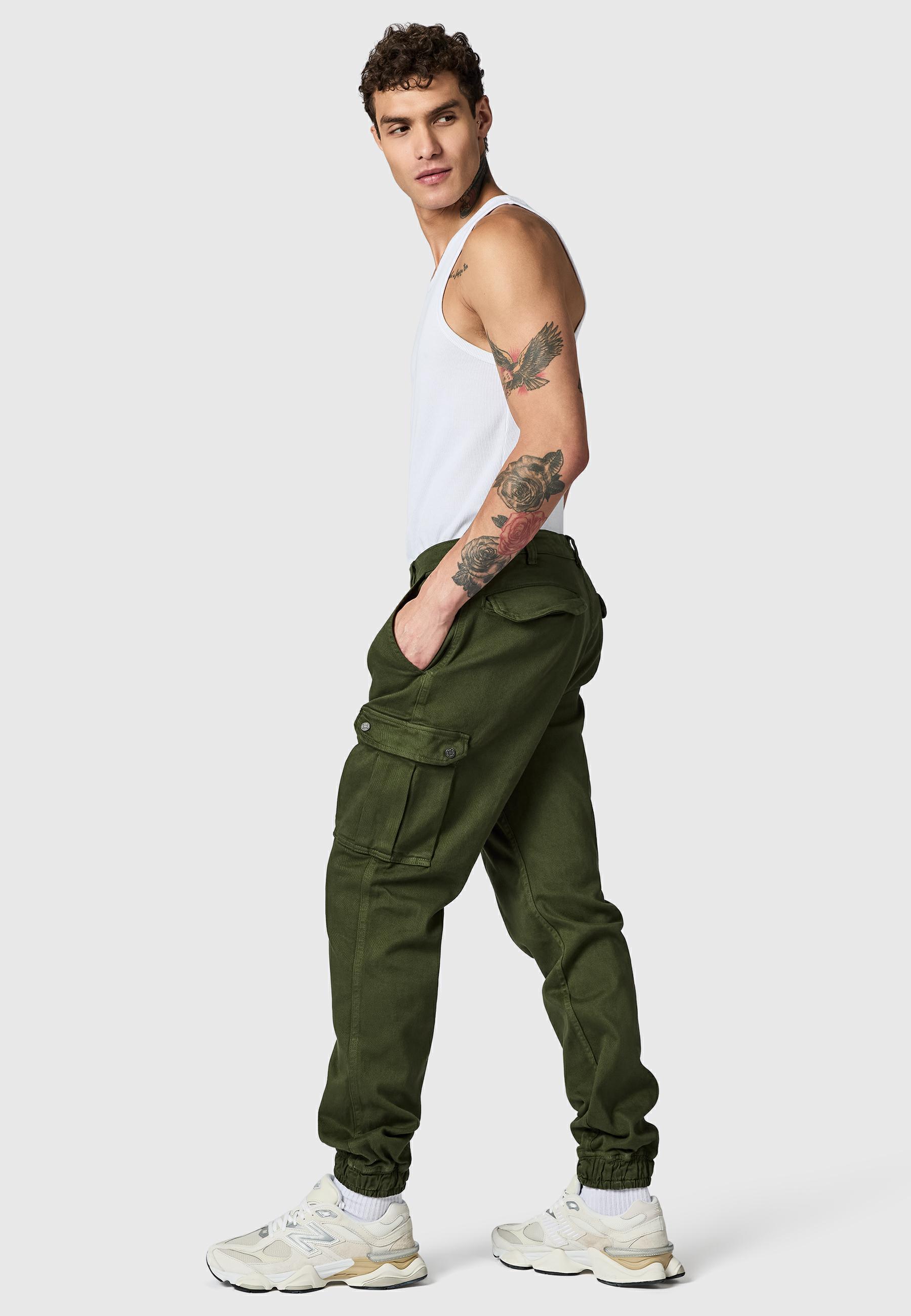 Lange Cargo-Hose "Siwas" Straight Fit Fusion Olive