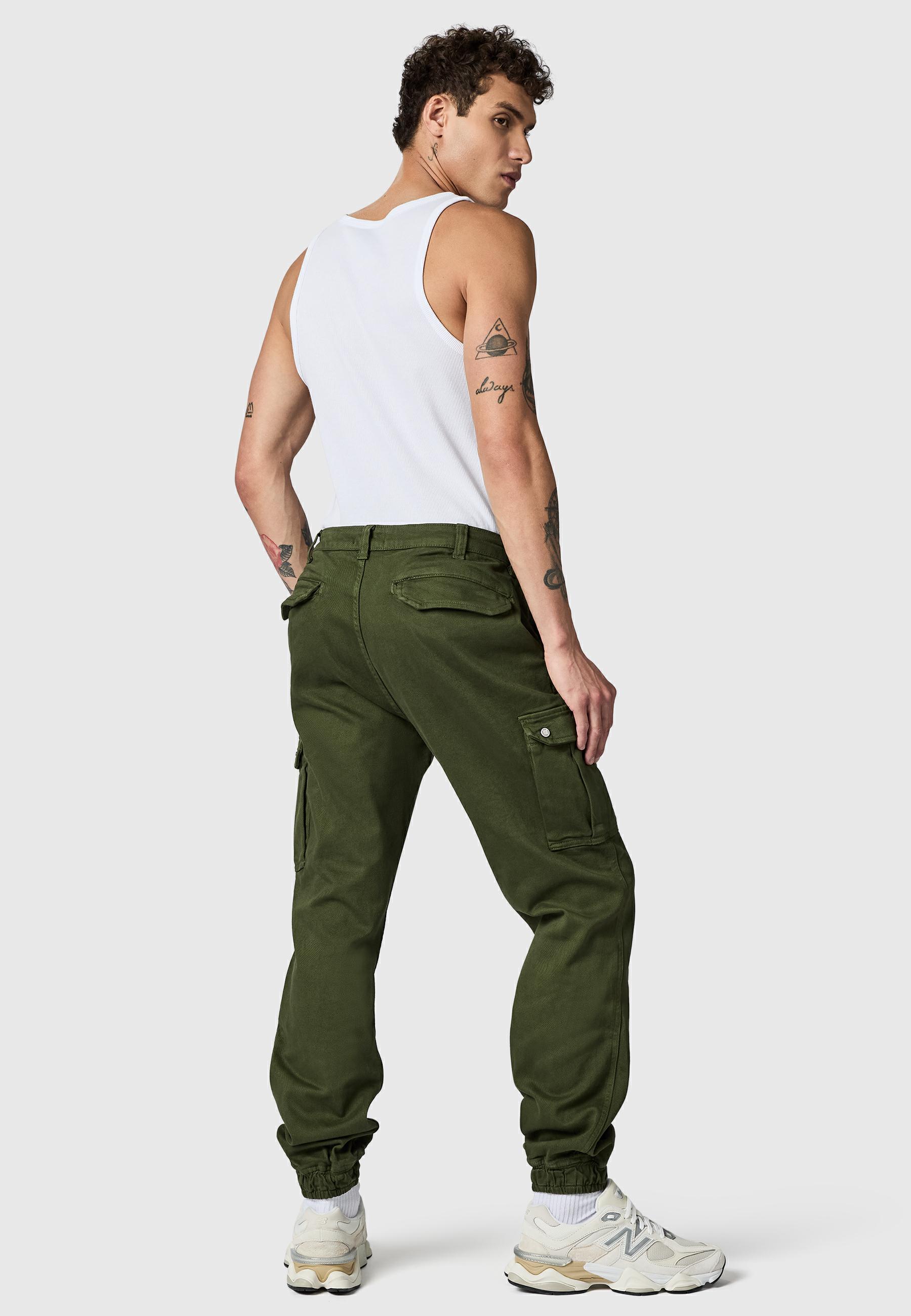 Lange Cargo-Hose "Siwas" Straight Fit Fusion Olive