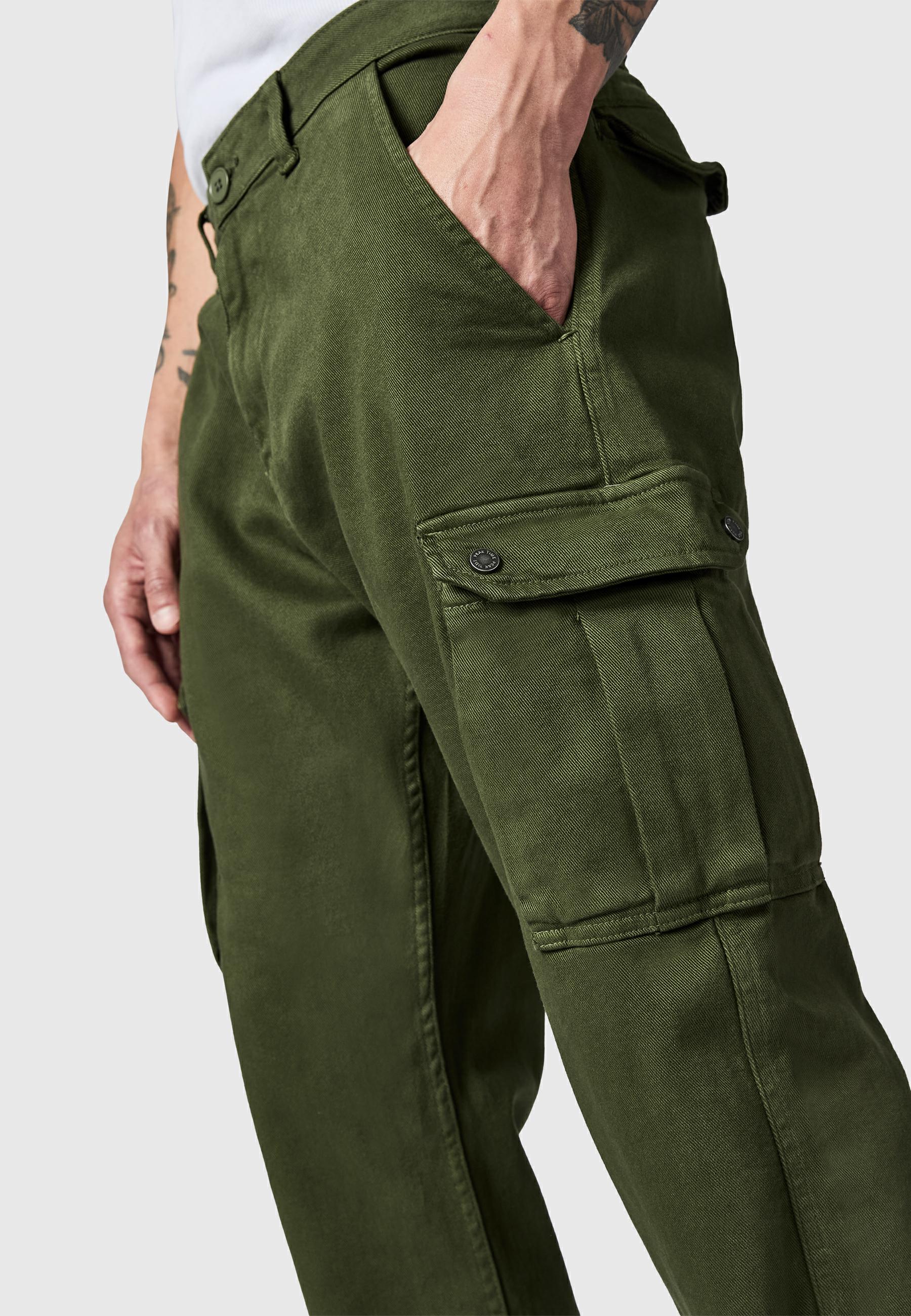 Lange Cargo-Hose "Siwas" Straight Fit Fusion Olive