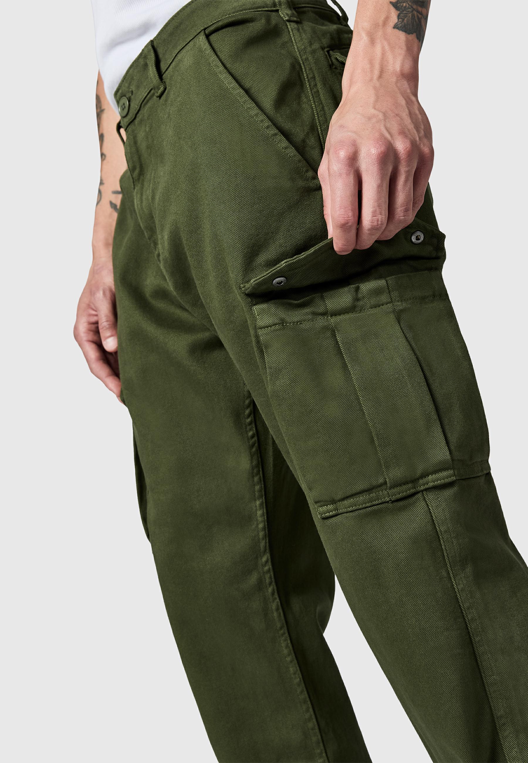 Lange Cargo-Hose "Siwas" Straight Fit Fusion Olive