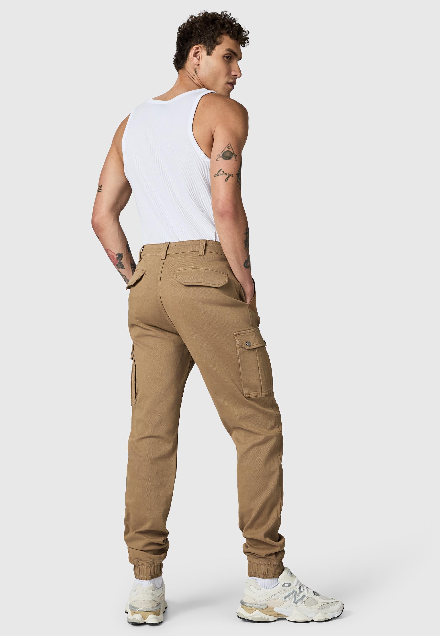 Lange Cargo-Hose "Siwas" Straight Fit Gravity Brown