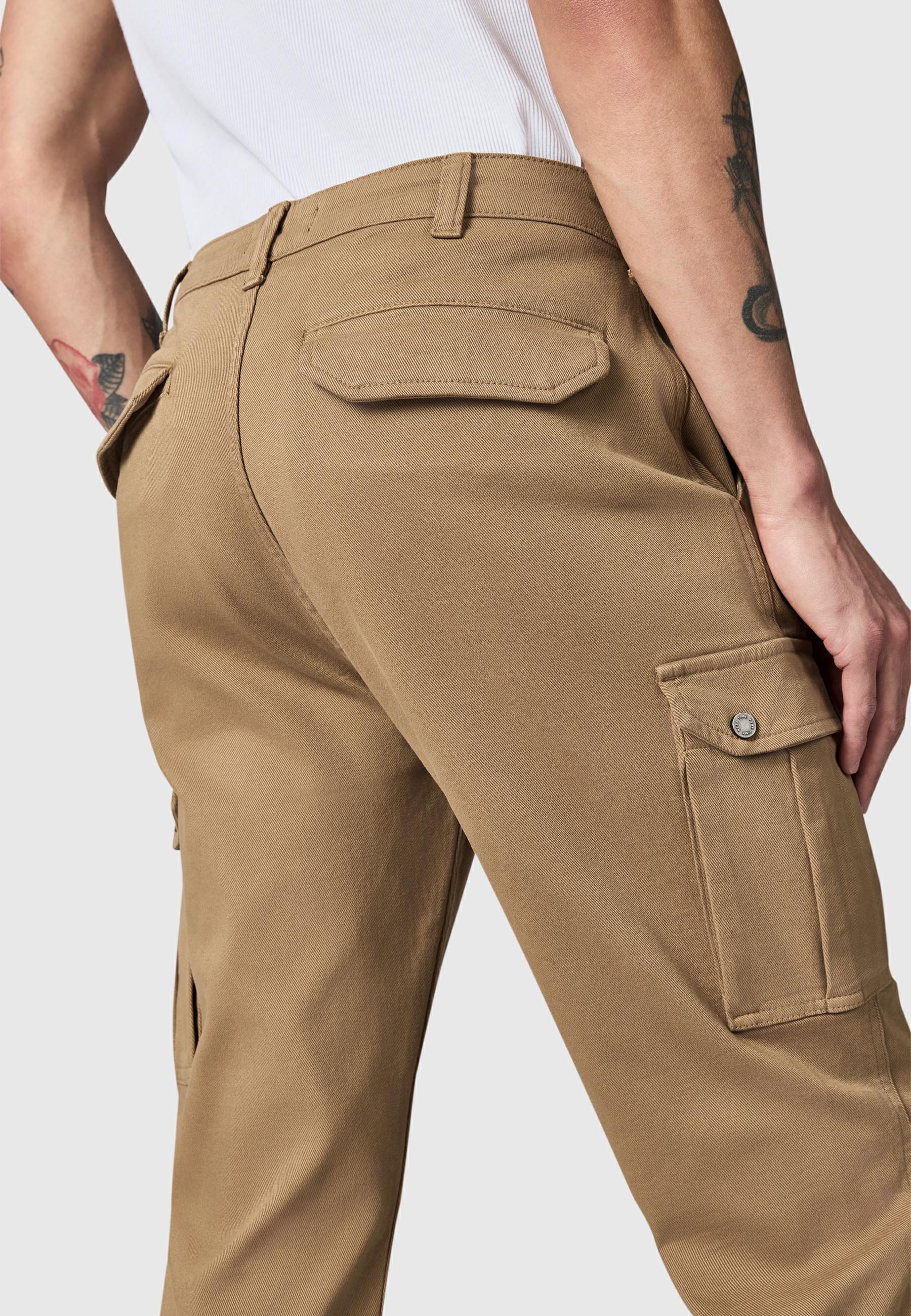 Lange Cargo-Hose "Siwas" Straight Fit Gravity Brown