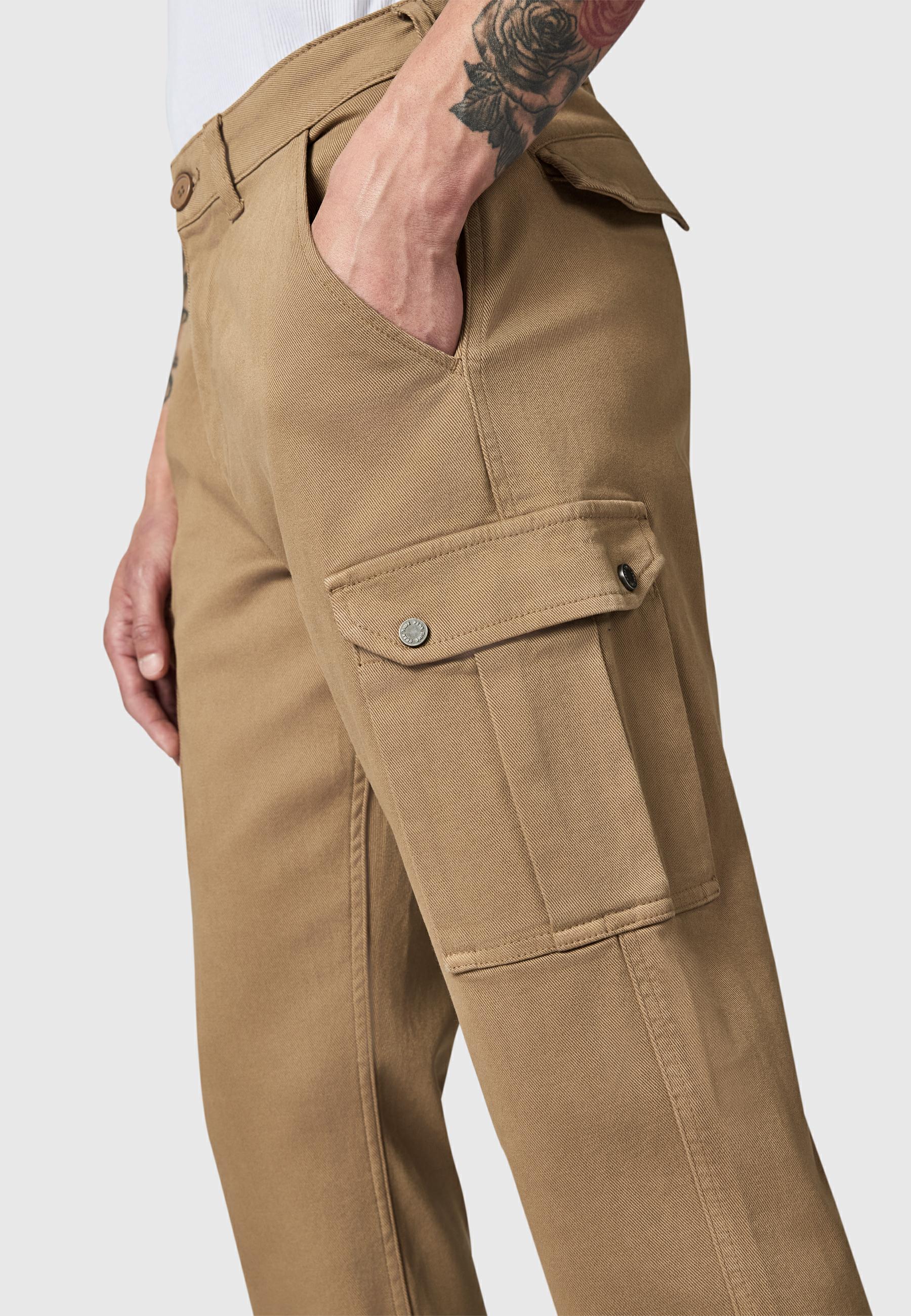 Lange Cargo-Hose "Siwas" Straight Fit Gravity Brown