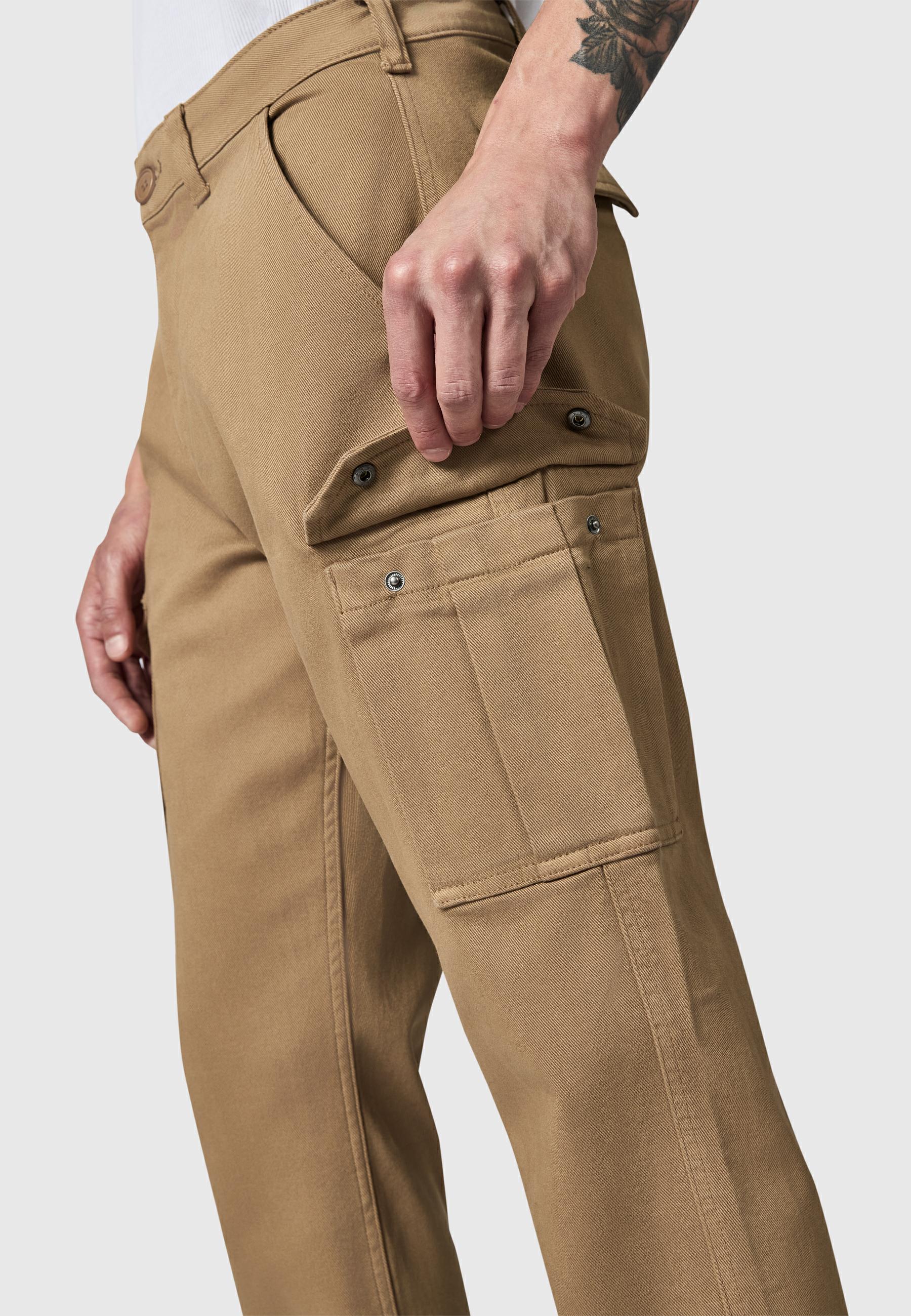Lange Cargo-Hose "Siwas" Straight Fit Gravity Brown