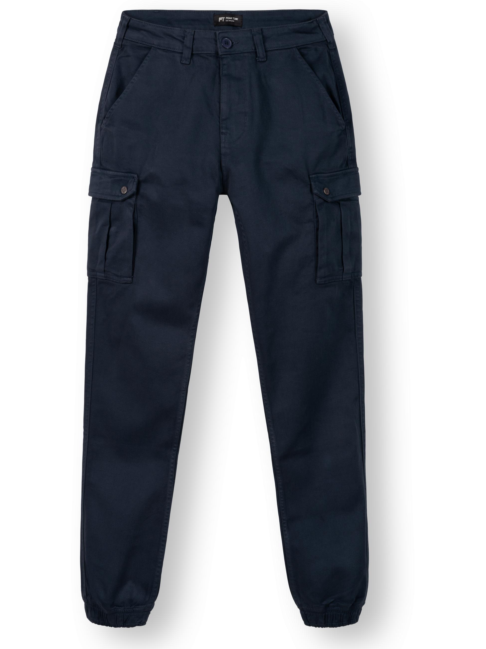 Lange Cargo-Hose "Siwas" Straight Fit Warp Navy