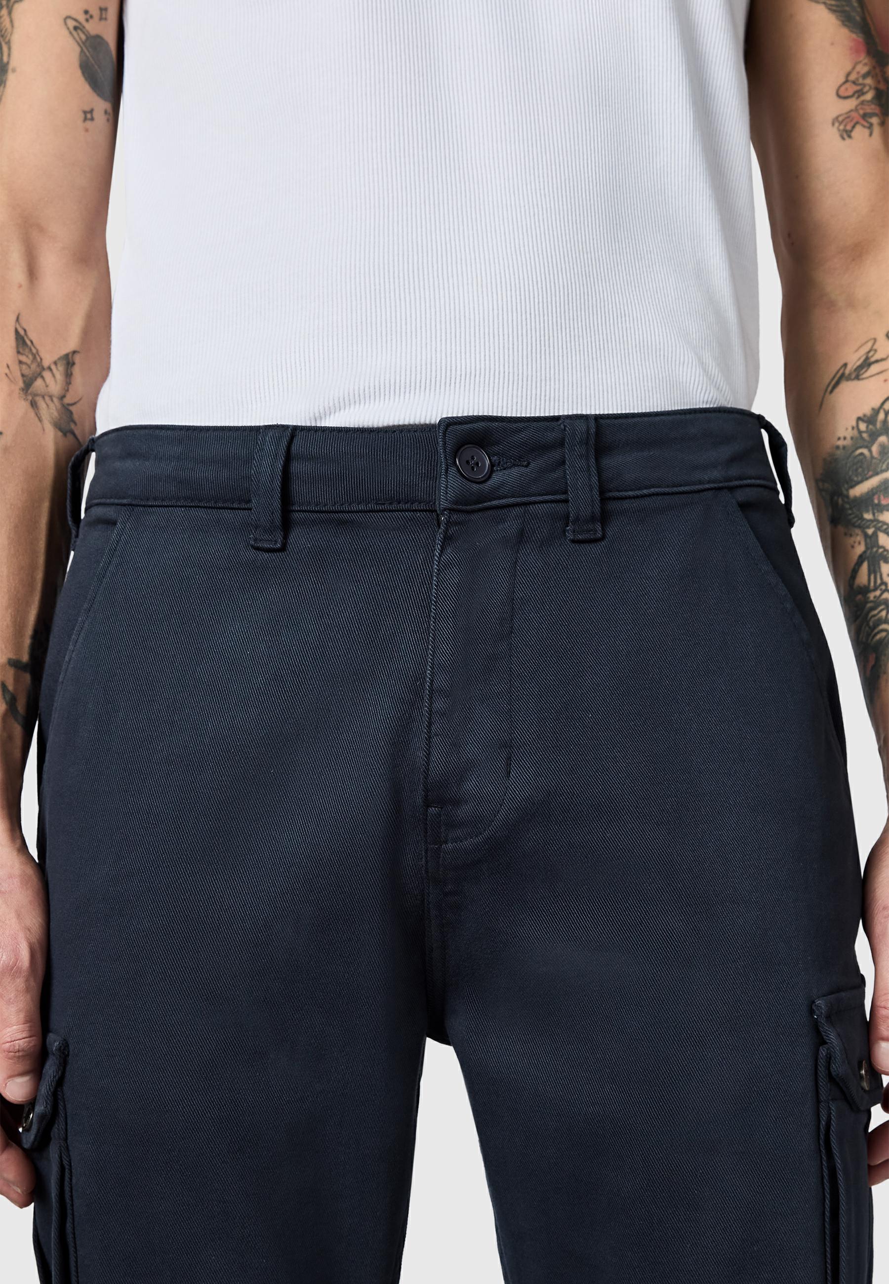 Lange Cargo-Hose "Siwas" Straight Fit Warp Navy
