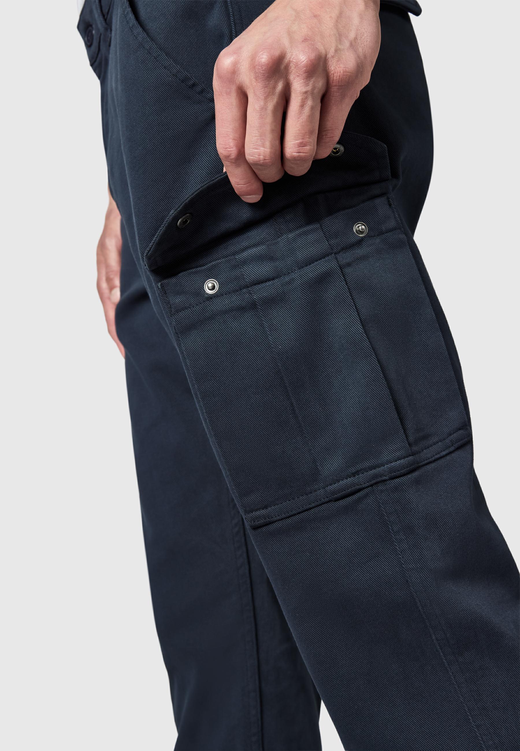 Lange Cargo-Hose "Siwas" Straight Fit Warp Navy