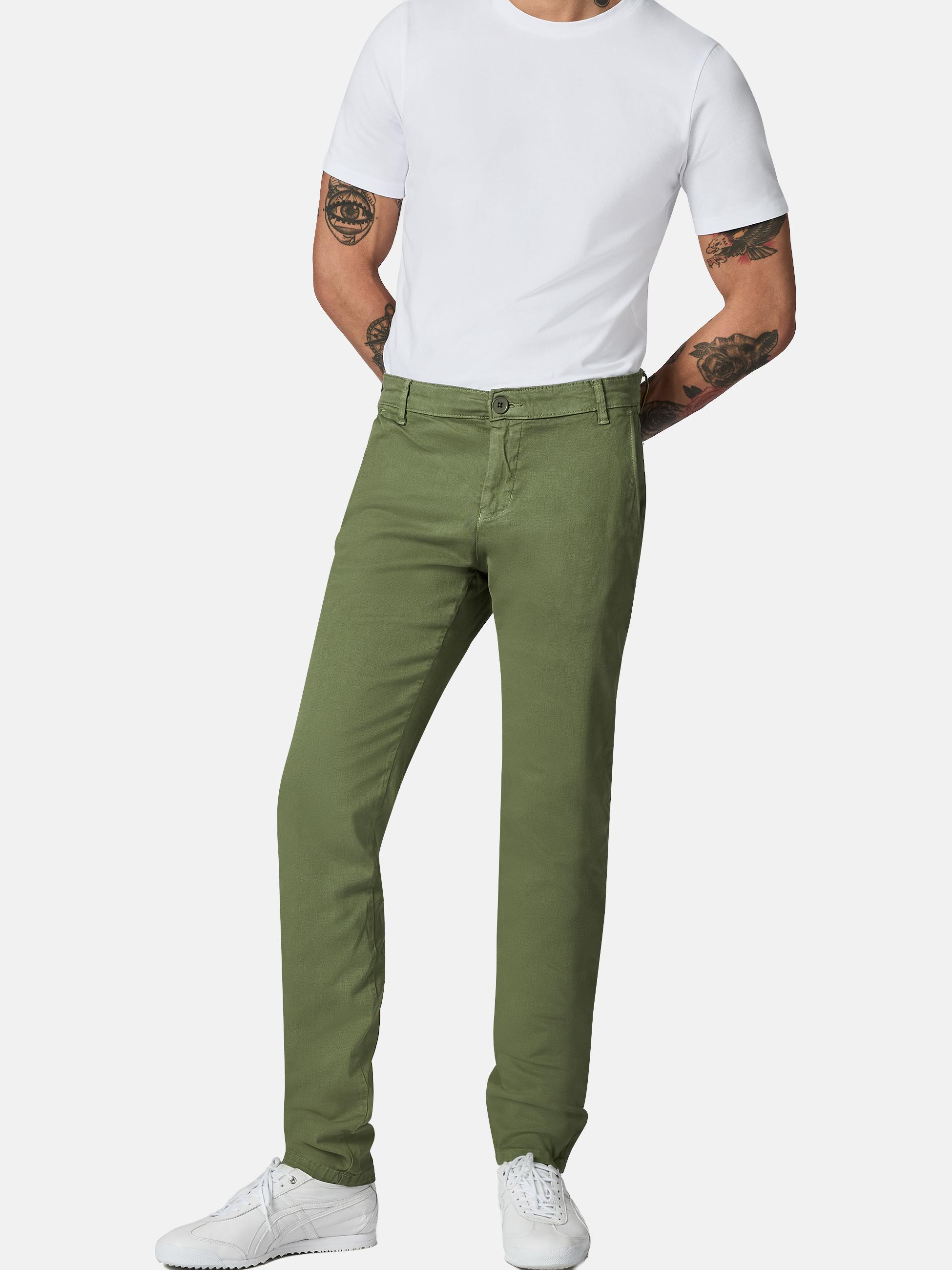 Lange Chino-Hose "Solon" Tapered Fit Fusion Olive