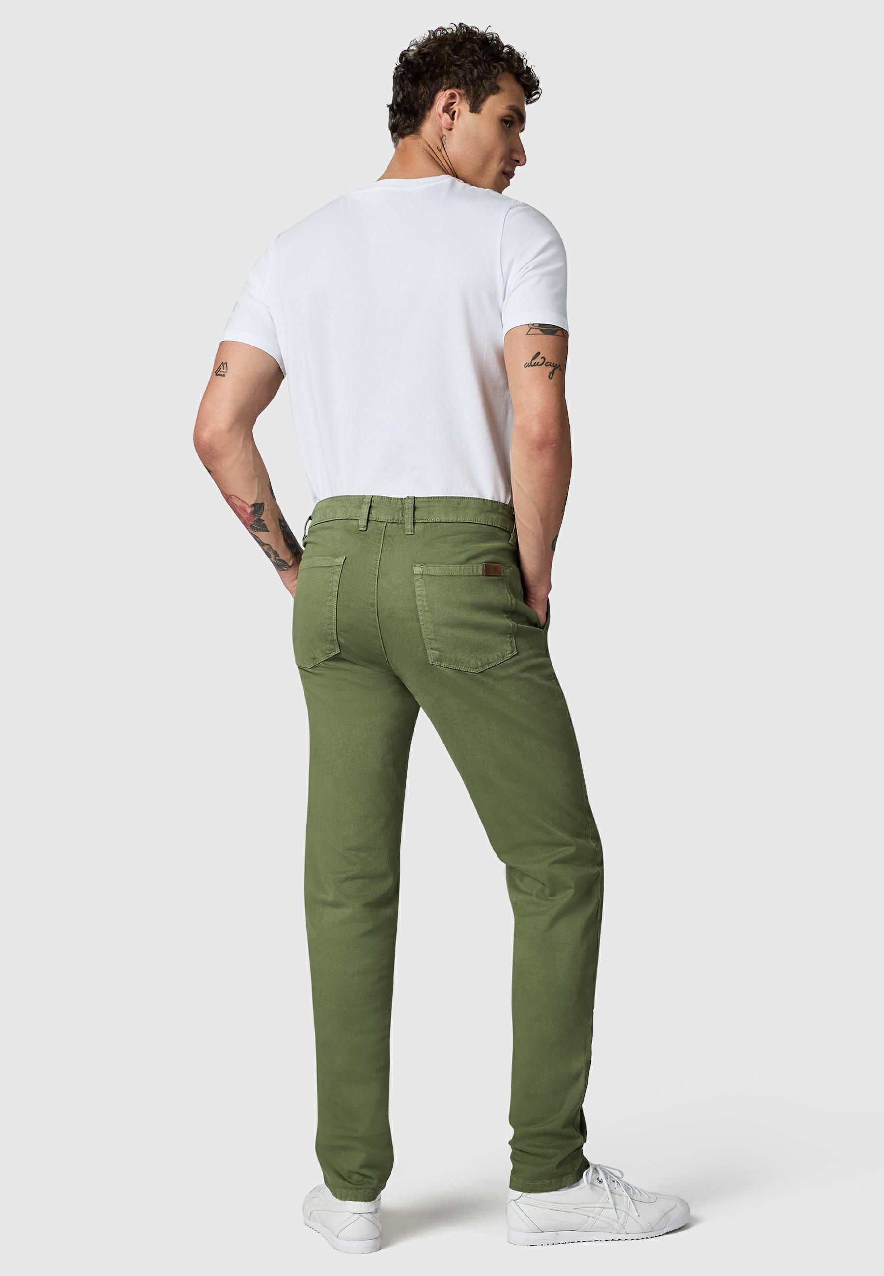 Lange Chino-Hose "Solon" Tapered Fit Fusion Olive